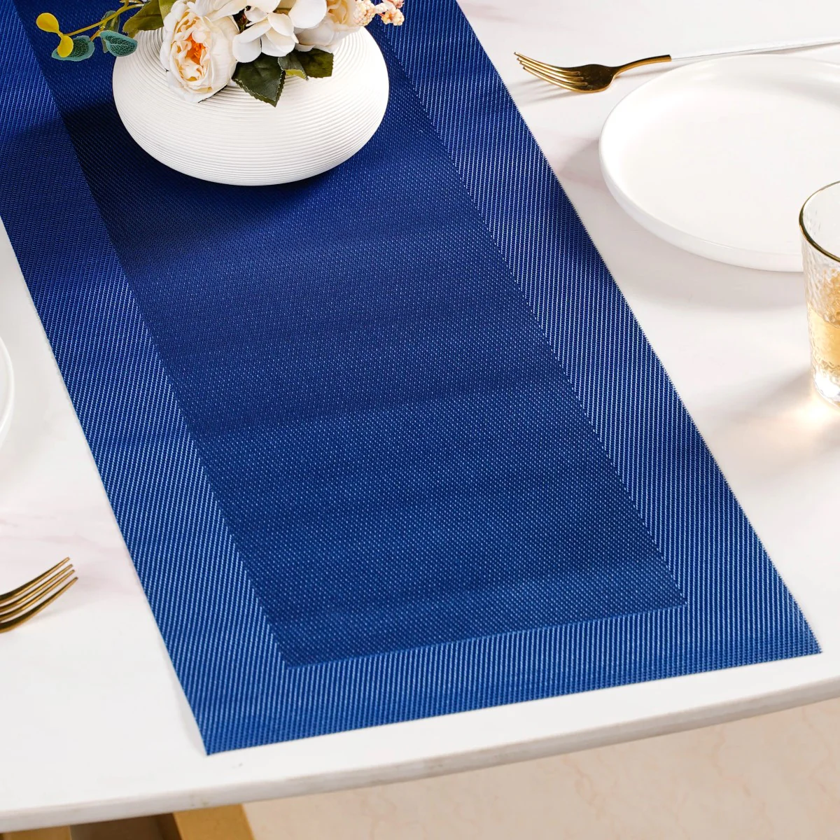 Dining Table Runner Blue - Image 3