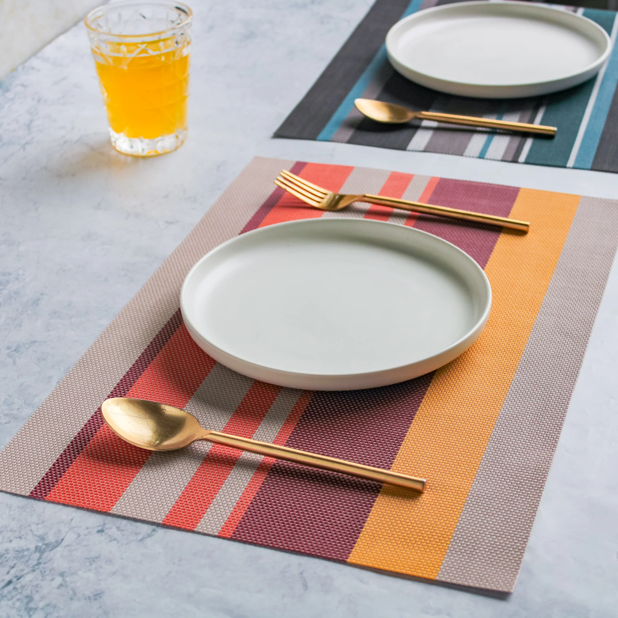 Dinner Mat Striped Set of 4 - Image 2