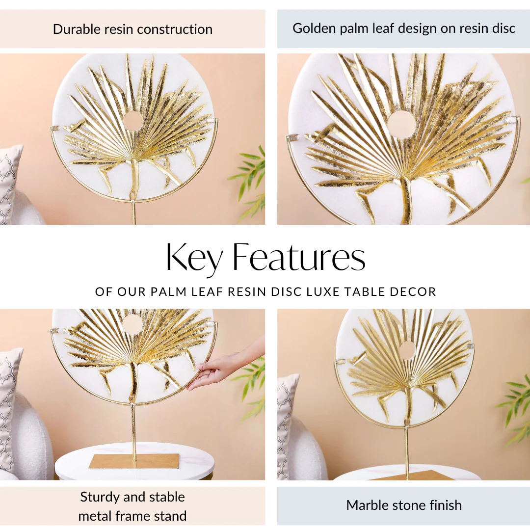 Disc Palm Leaf Luxe Table Decor - Image 5