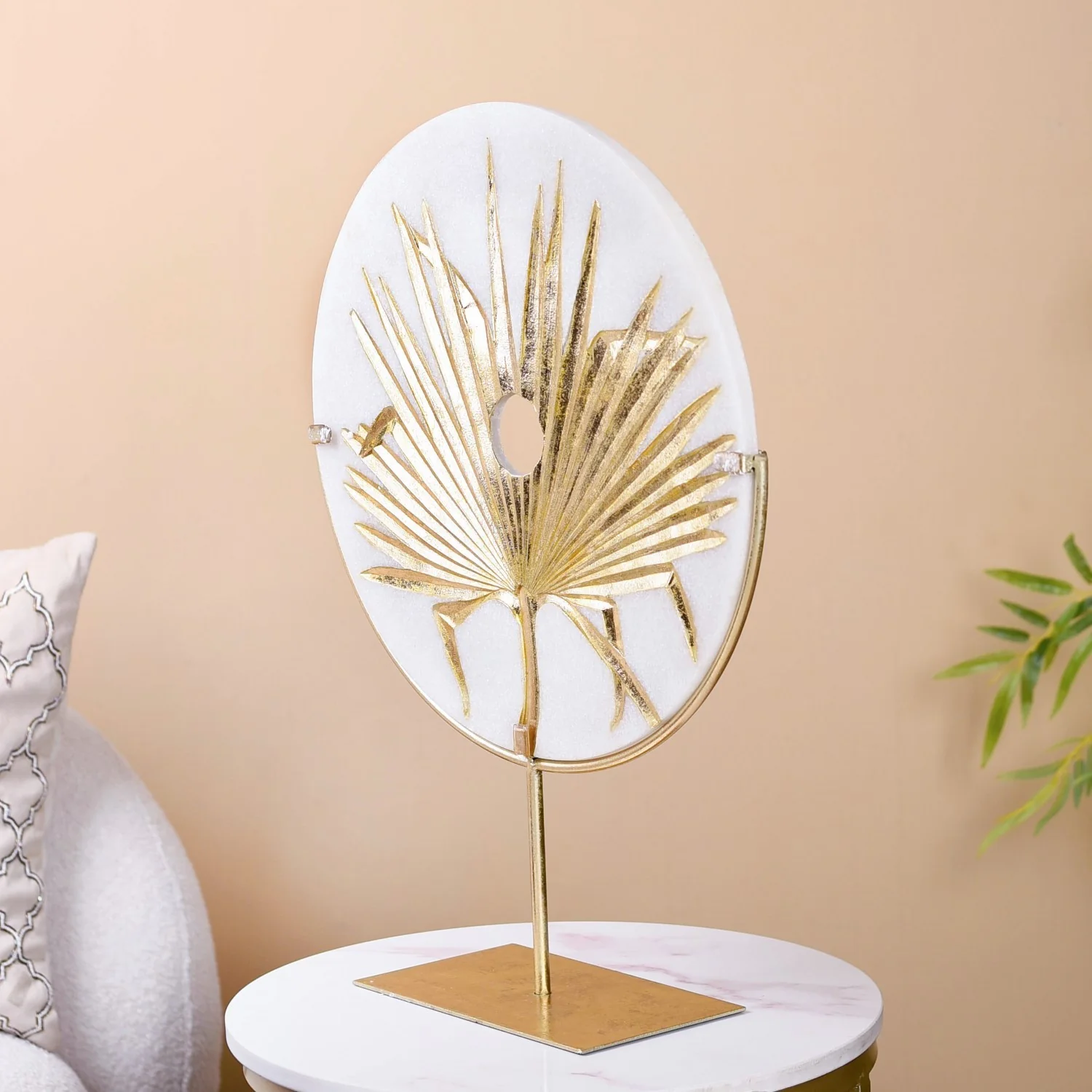 Disc Palm Leaf Luxe Table Decor - Image 6
