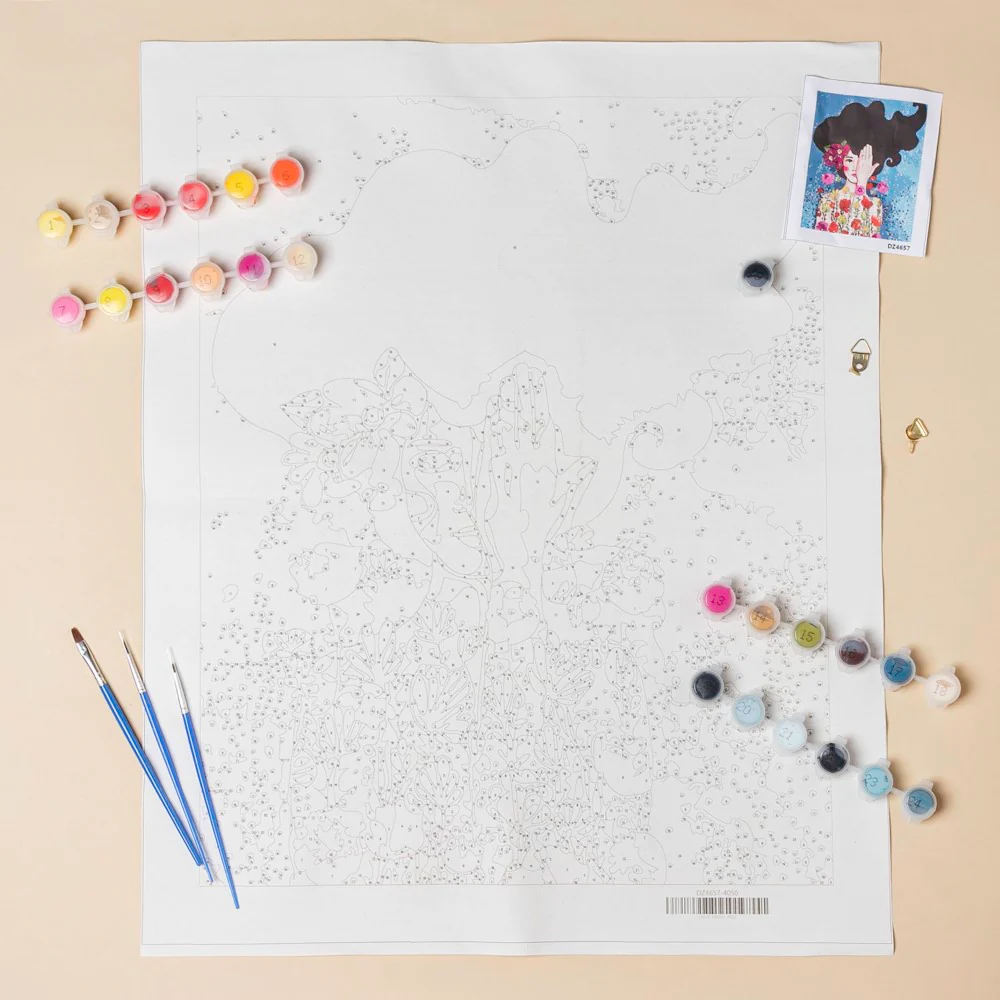 DIY Kit Paint By Numbers Mysterious Girl - Image 2