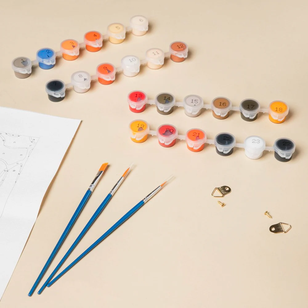 DIY Painting By Numbers Kit Girl With Poppy - Image 4