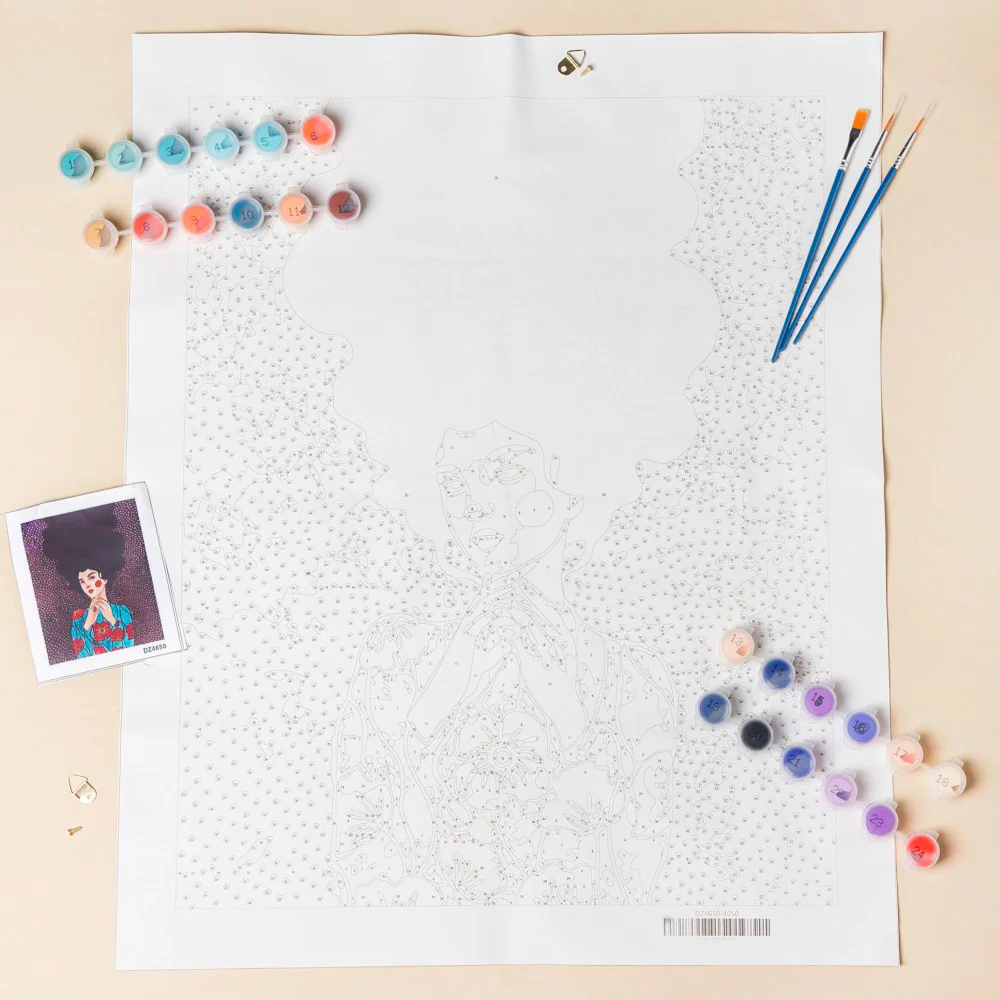 DIY Painting By Numbers Kit Thoughtful Girl - Image 2