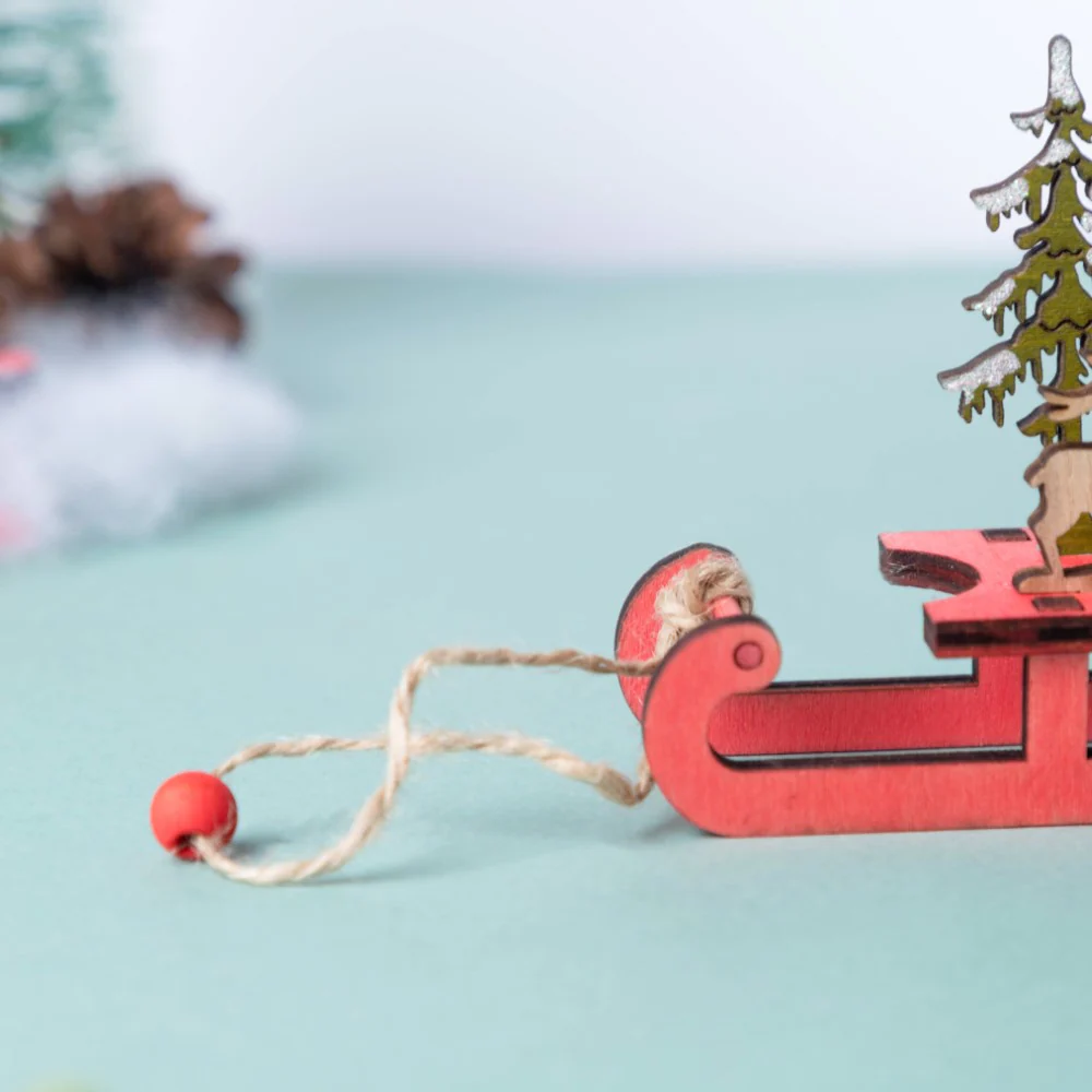 DIY Reindeer Sleigh Wooden Ornament - Image 6