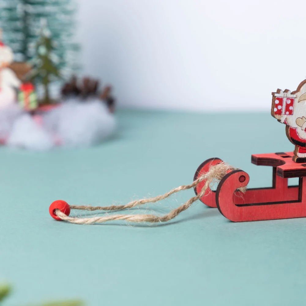 DIY Santa Sleigh Wooden Ornament - Image 6