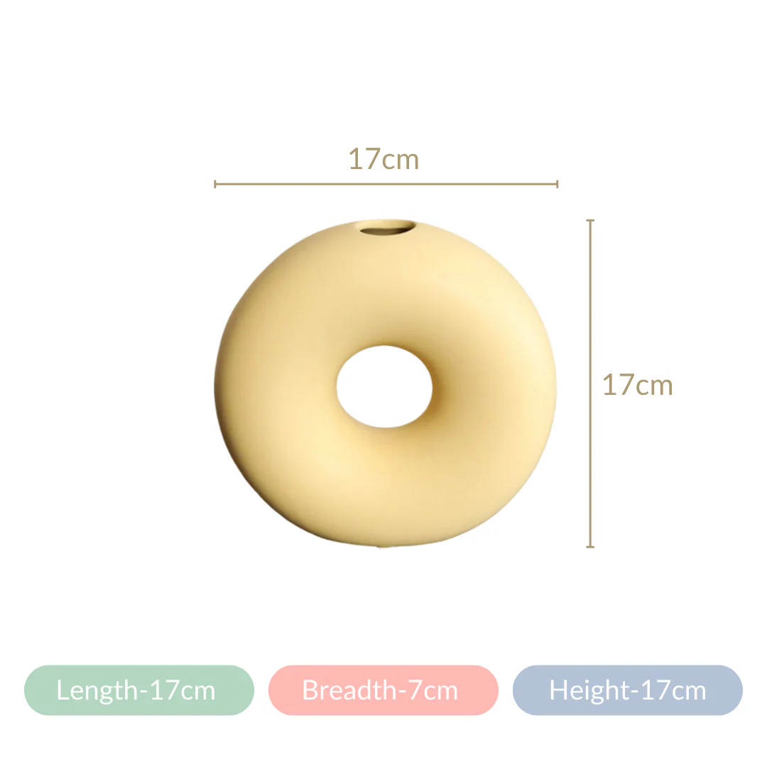 Donut Vase Pastel Yellow - Image 12