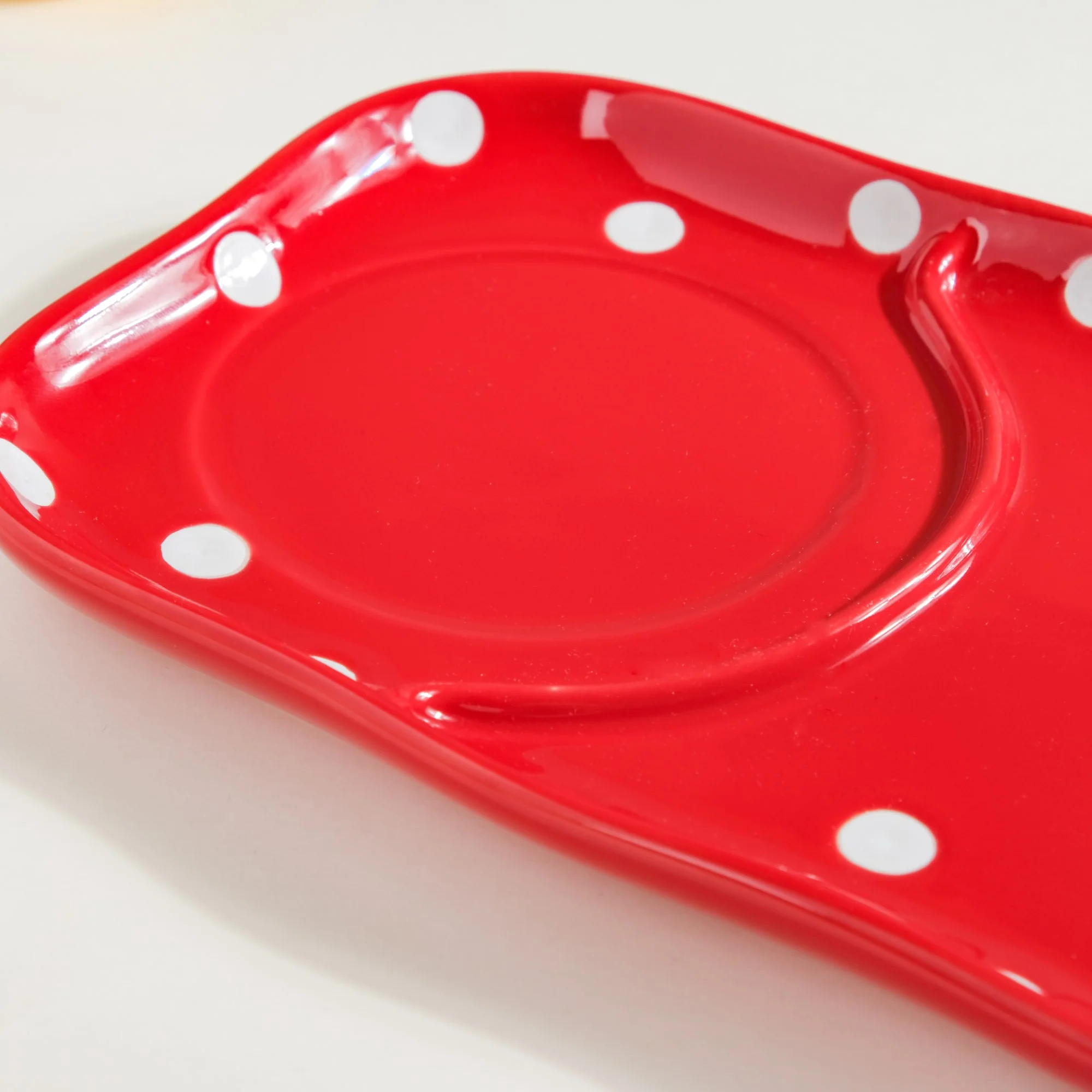 Dots Soup Plate Red - Image 6