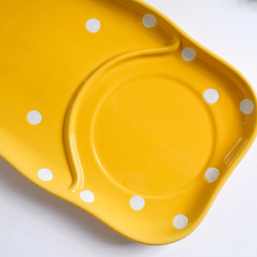 Dots Soup Plate Yellow - Image 4