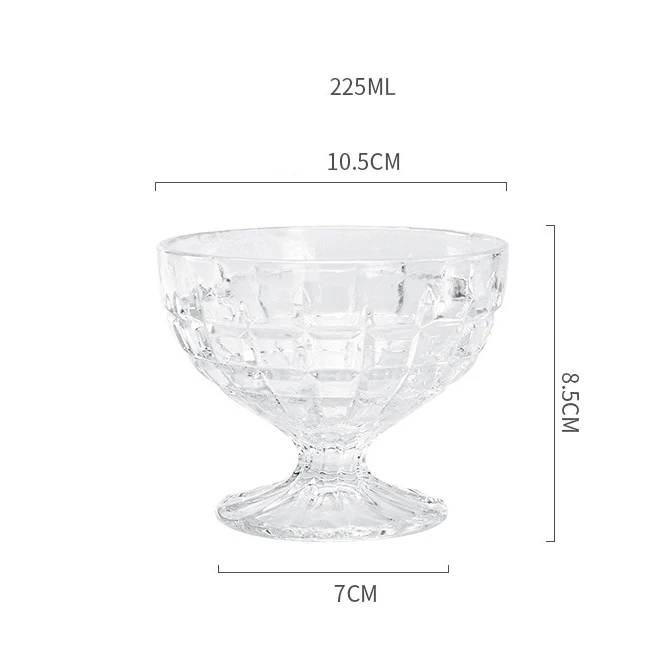 Dotty Glass Ice Cream Bowl Set of 2 - Image 9