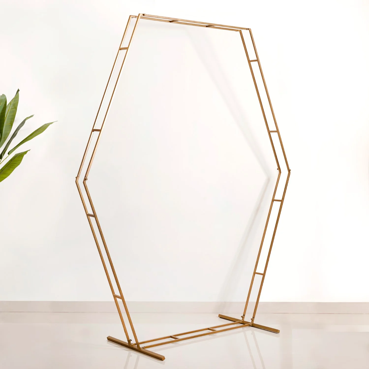 Double Hexagon Backdrop Metal Decoration Frame 100 Inch