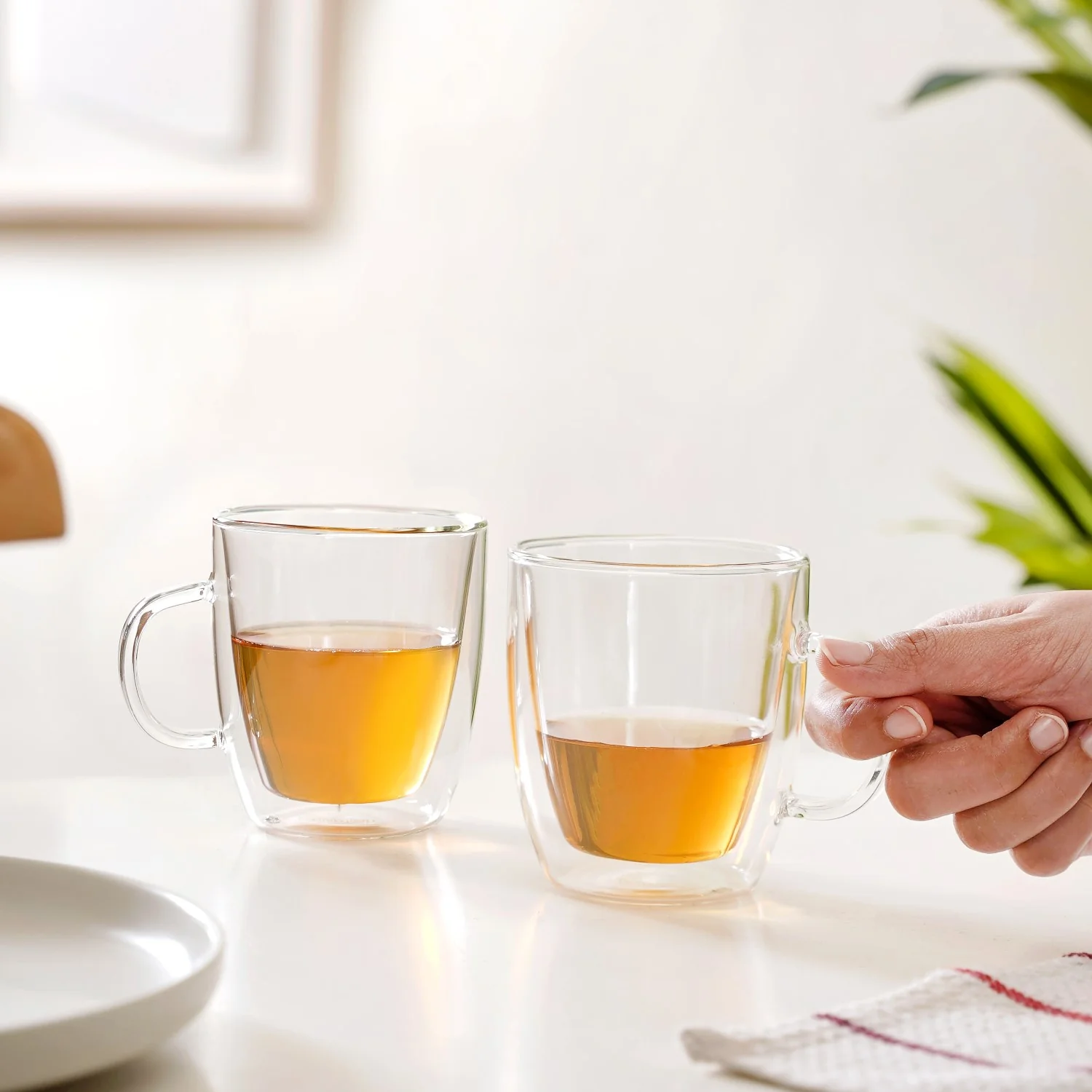 Double Wall Transparent Glass Cup Set Of 2 280ml - Image 3