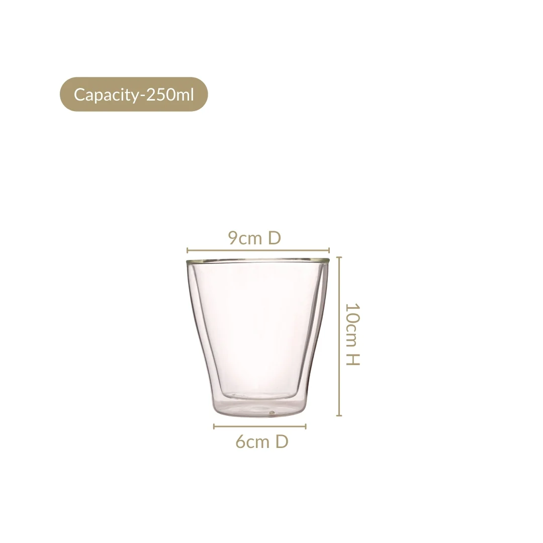 Double Walled Borosilicate Tumblers Set Of 4 250ml - Image 3