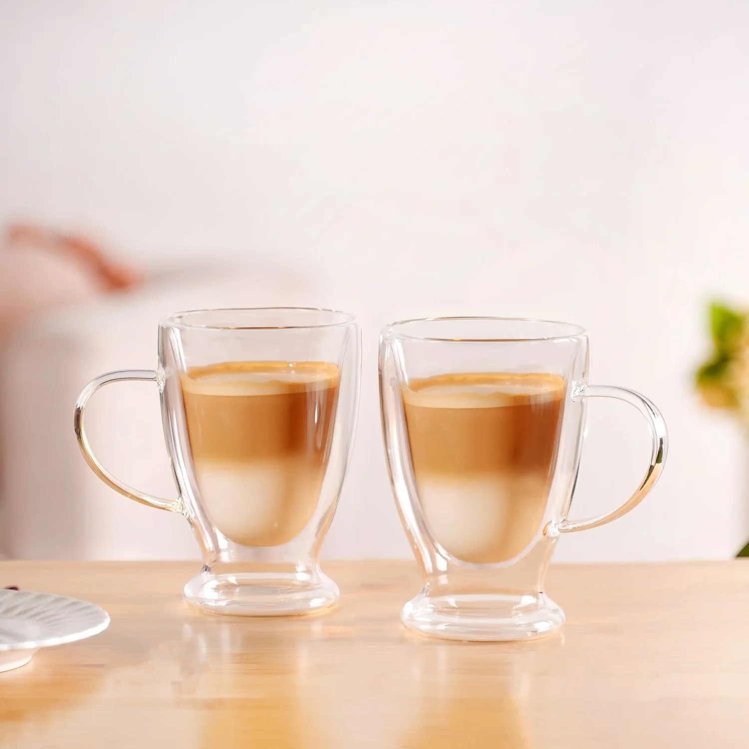 Double Walled Glass Irish Coffee Mug Set Of 2 350ml