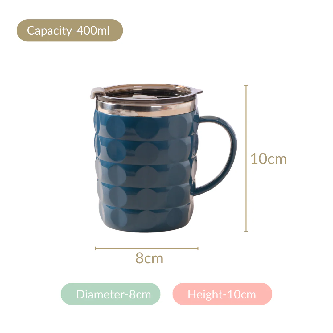 Stylish Travel Mug For Car Blue 400ml - Image 8