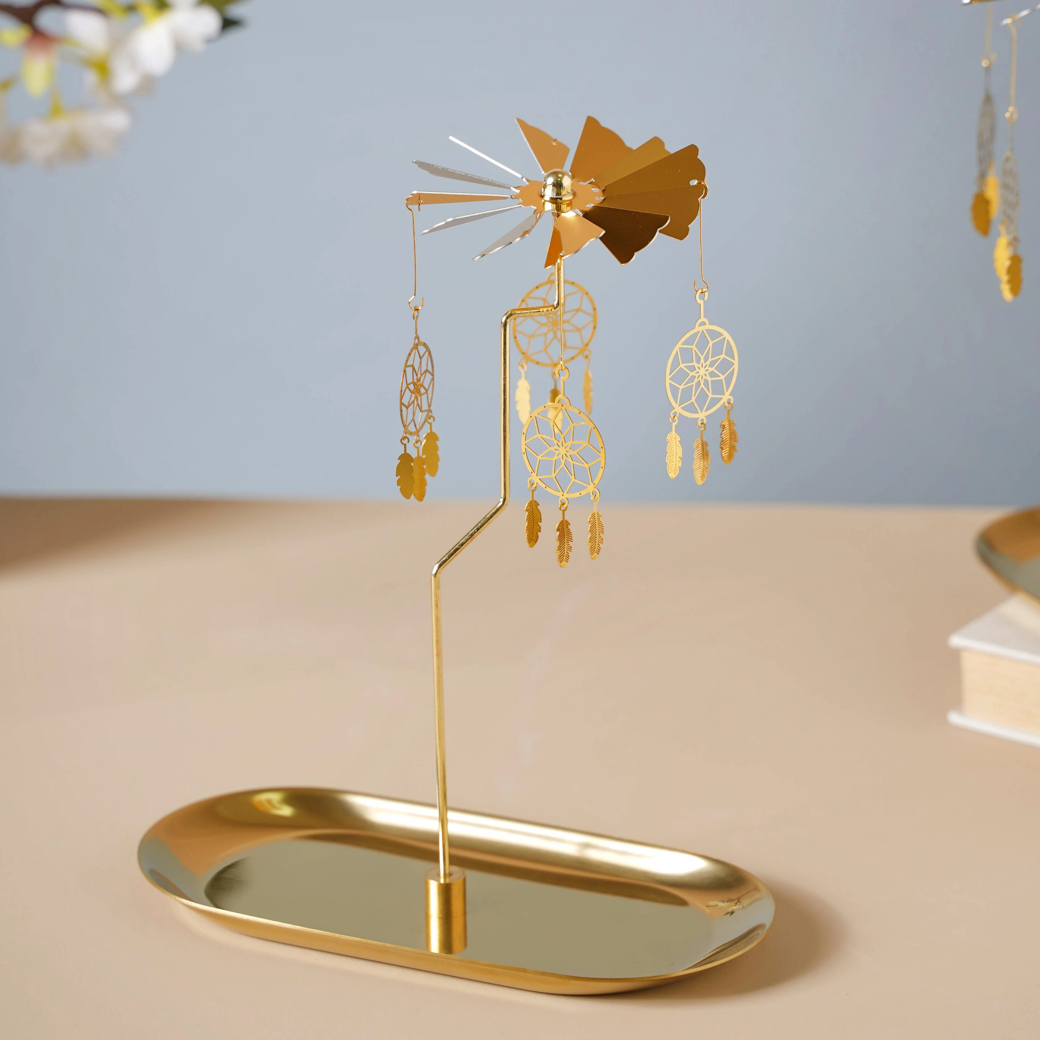 Dream Catcher Candle Stand Golden Stars - Image 3