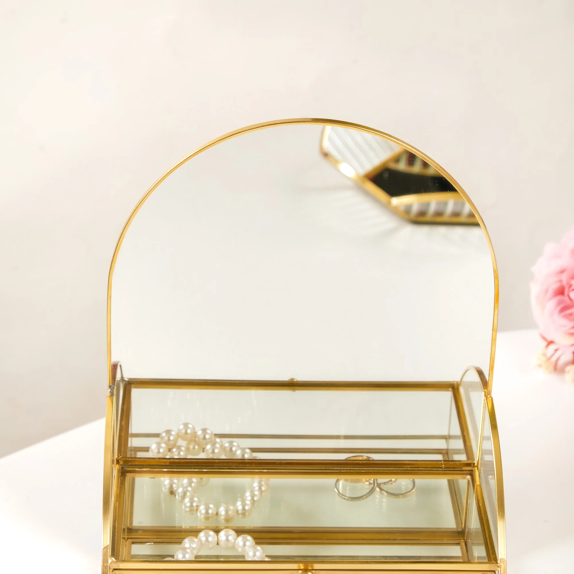 Dressing Table Mirror With Jewellery Box Drawer - Image 7