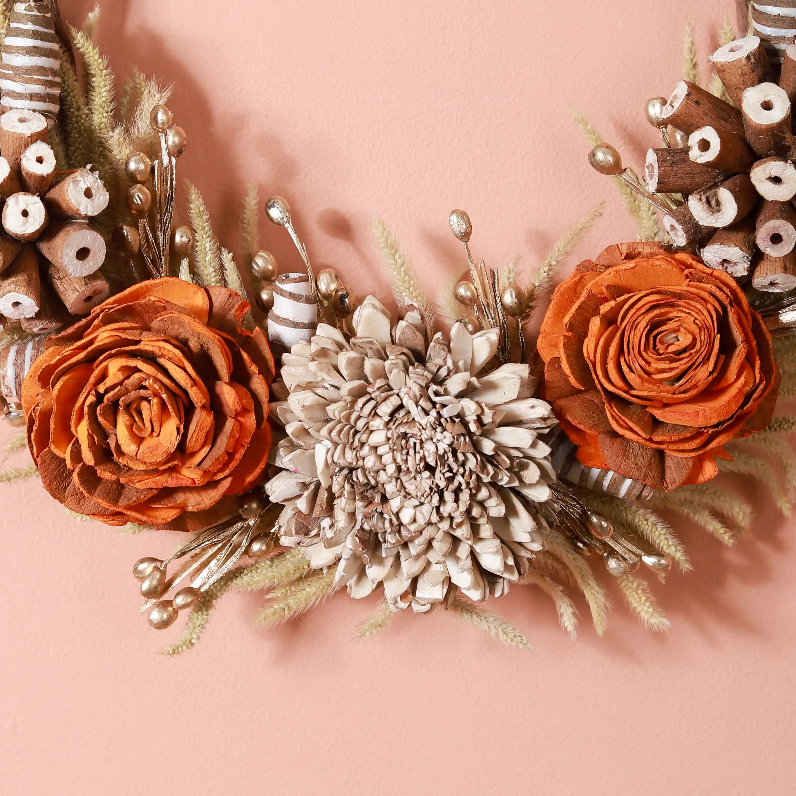 Dried Flower Wreath For Fall Decor - Image 4