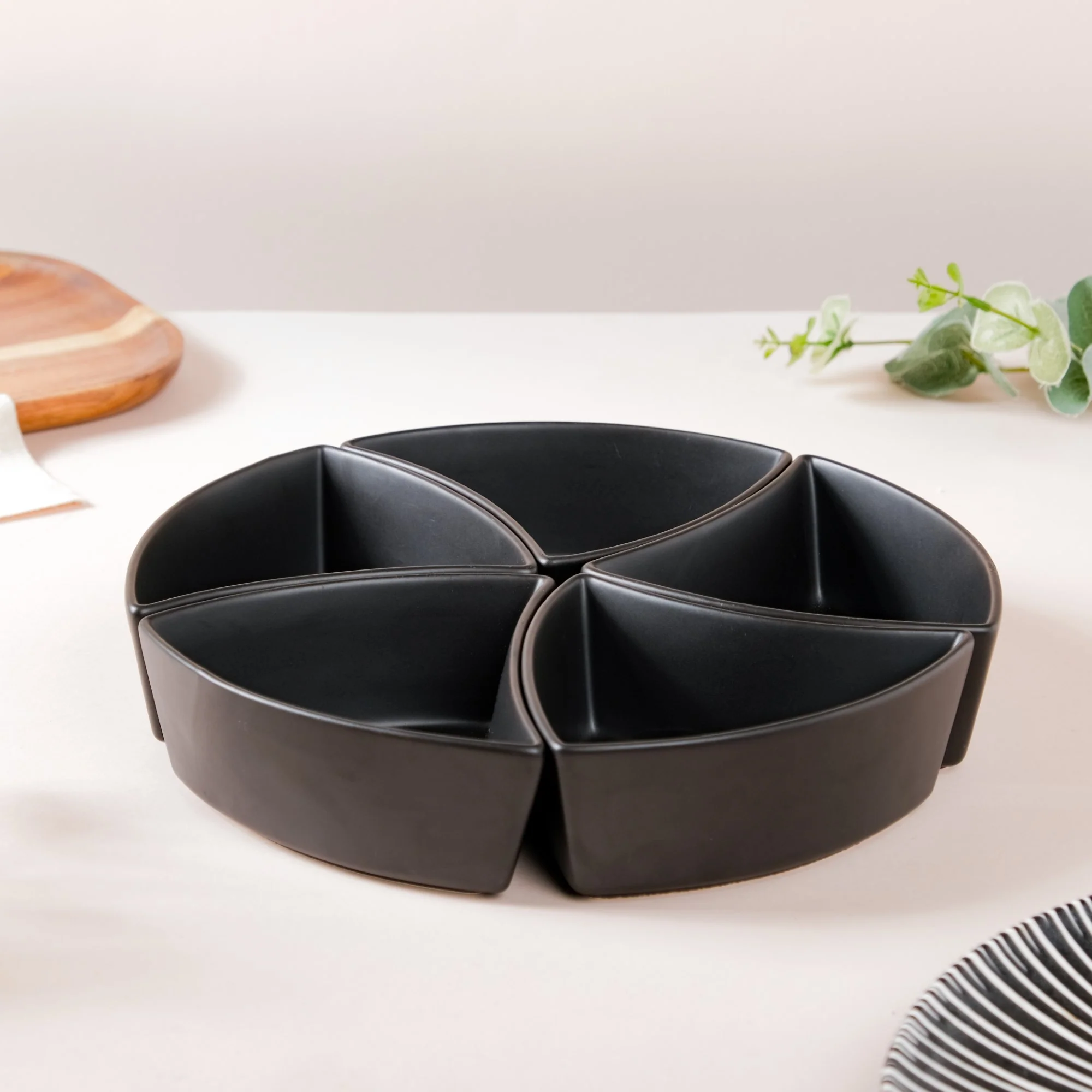 Dry Fruit Bowl Black Set Of 5 200 ml - Image 4