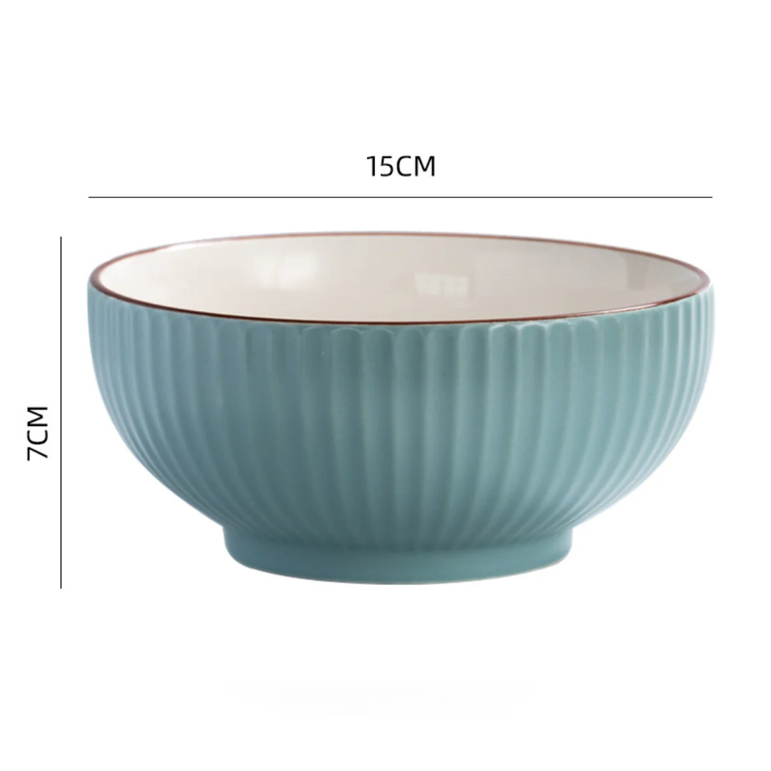 Dune Textured Serving Bowl Blue 650 ml - Image 4