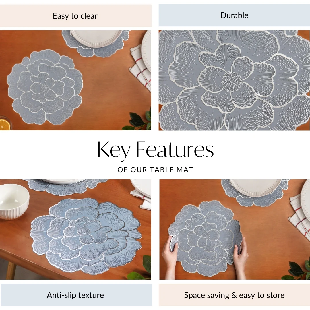 Dusty Dawn Floral Table Mat Set Of 6 - Image 5