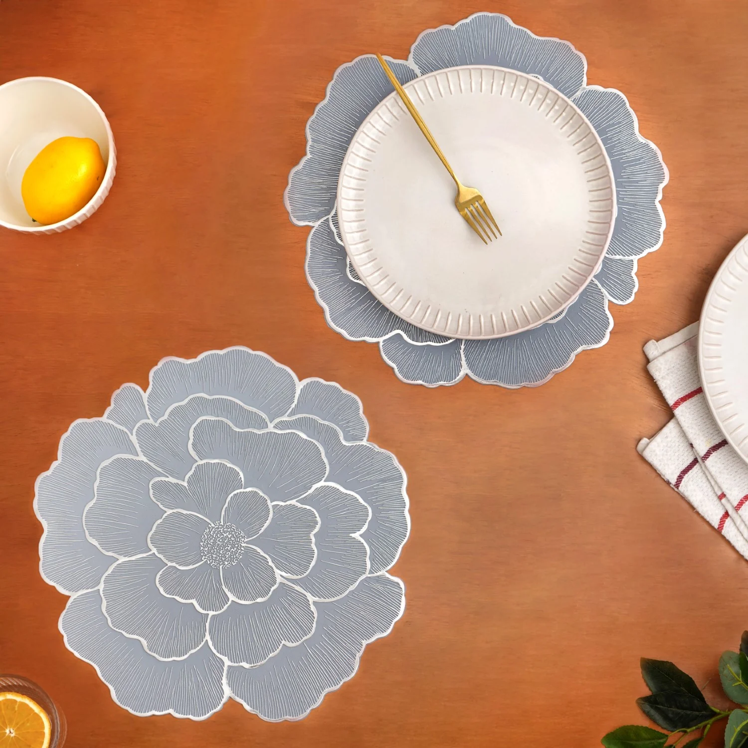 Dusty Dawn Floral Table Mat Set Of 6 - Image 8