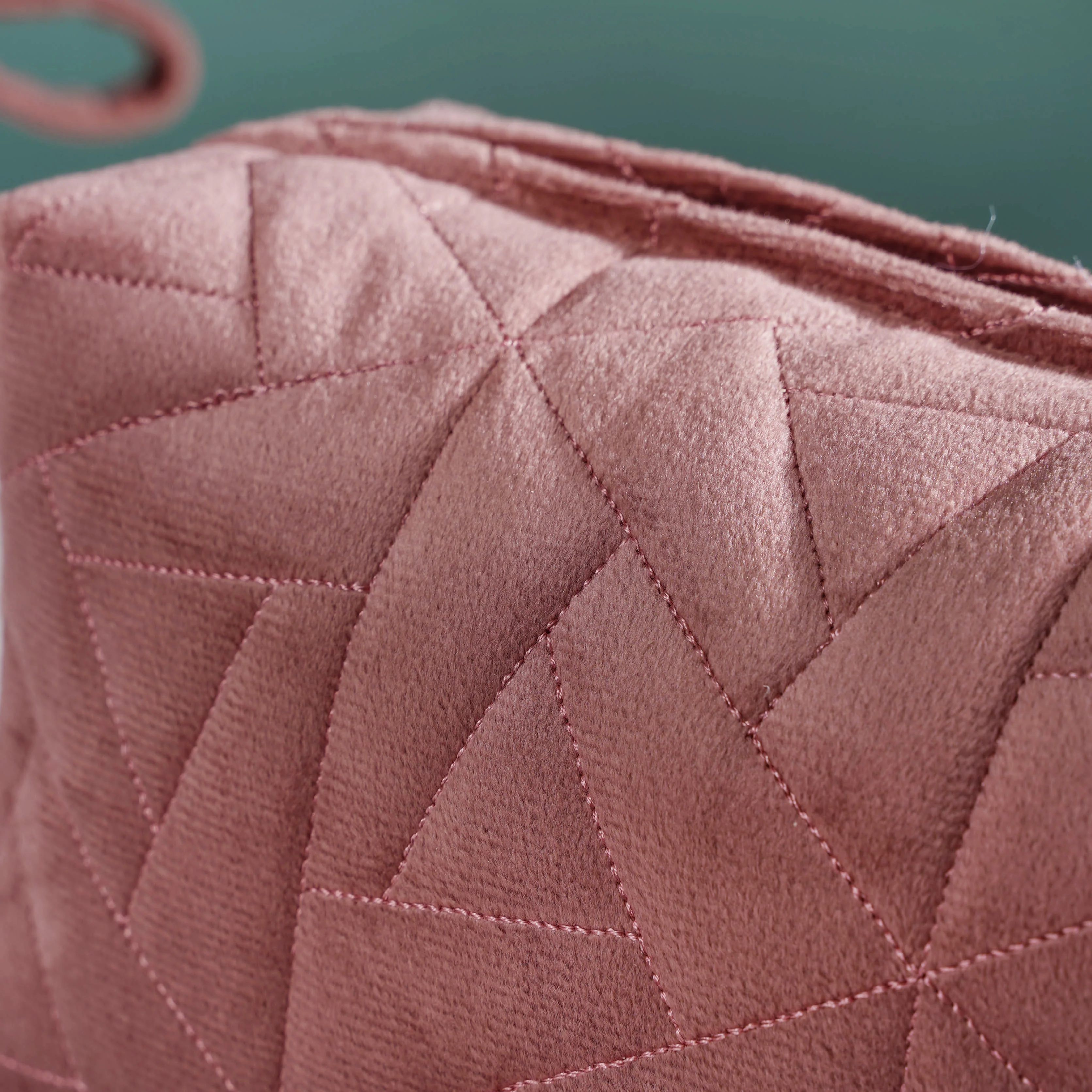Dusty Rose Pink Cosmetic Bag Set Of 3 - Image 4
