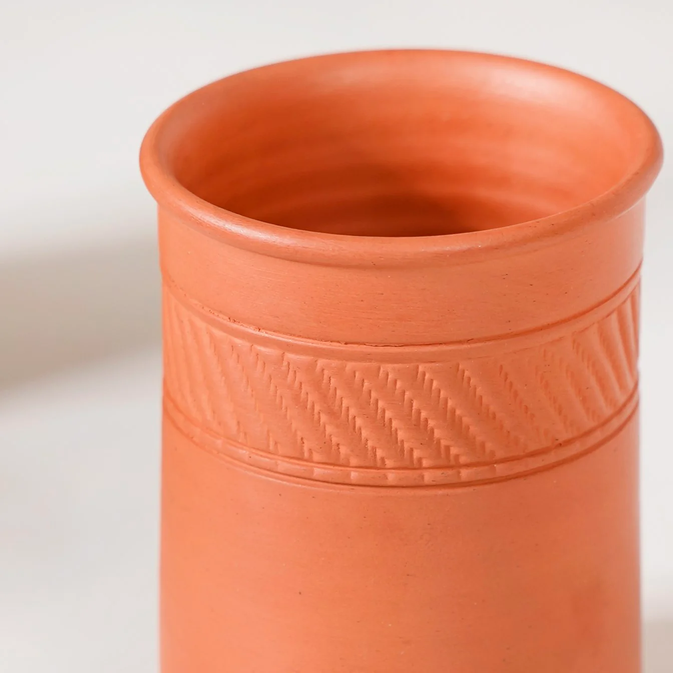 Earthen Textured Terracotta Tumblers Set Of 4 300ml - Image 6