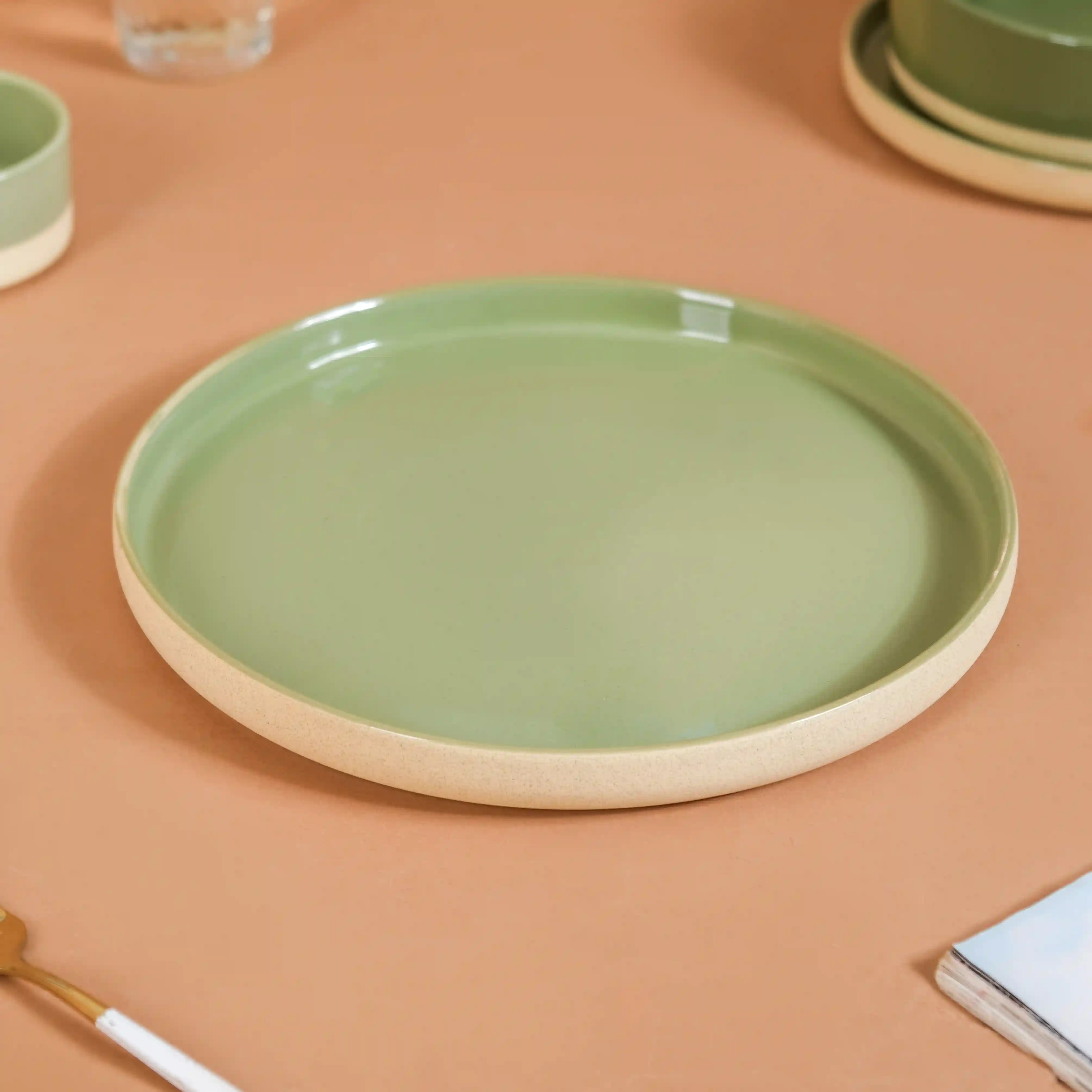 Earthy 22 Piece Dinner Set For 6 Sage Green - Image 12