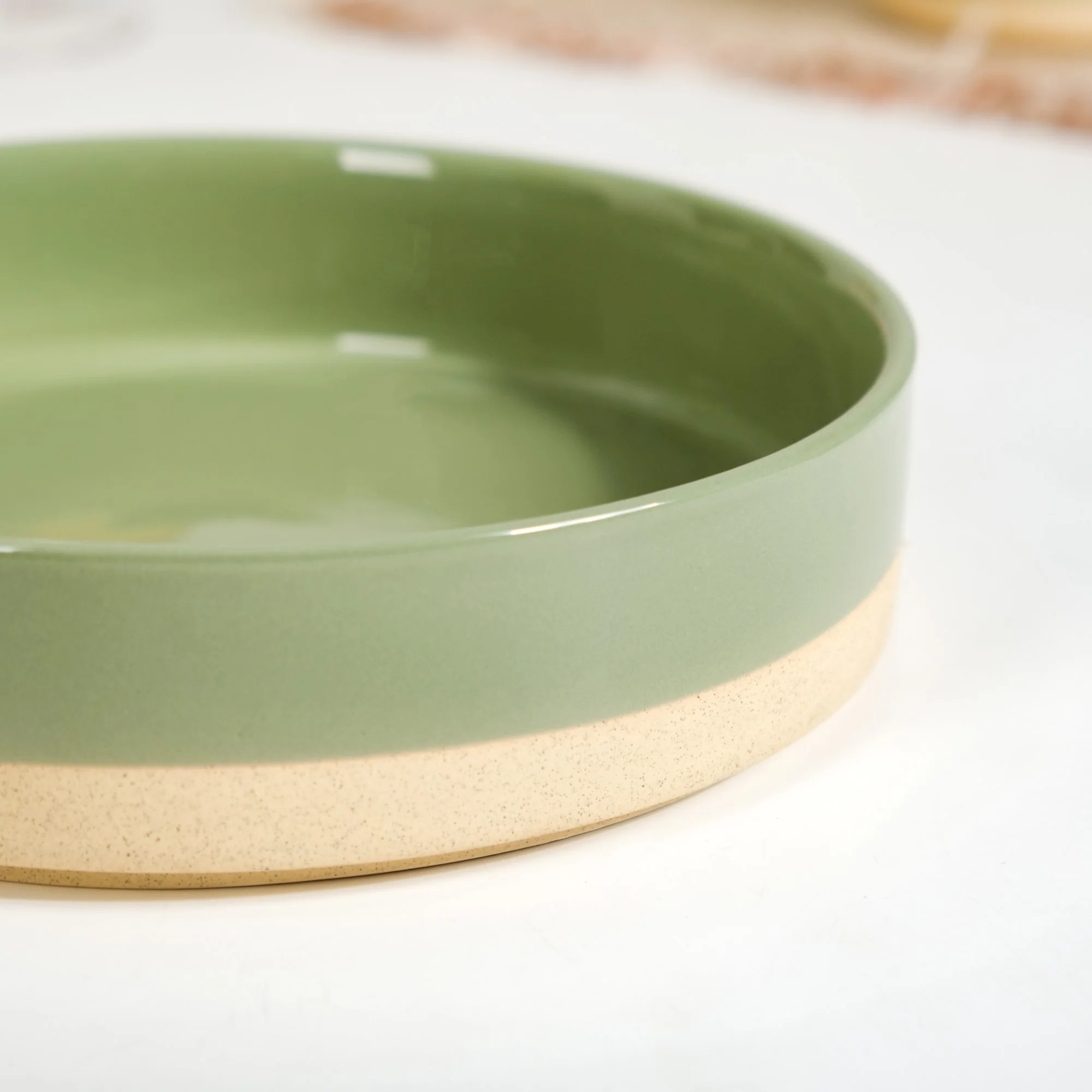 Earthy Sage Green Stoneware Serving Bowls Set Of 2 800ml - Image 6