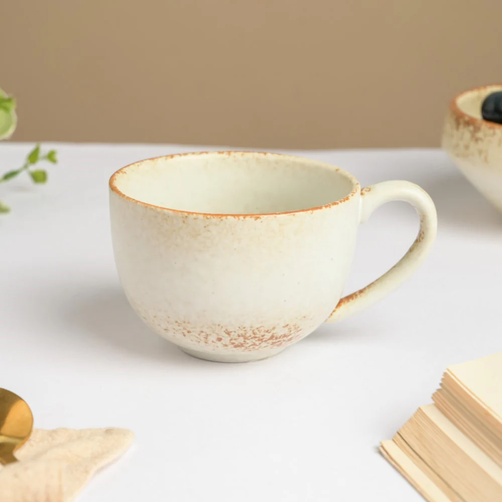Earthy Stoneware Cup And Saucer 200 ml - Image 11