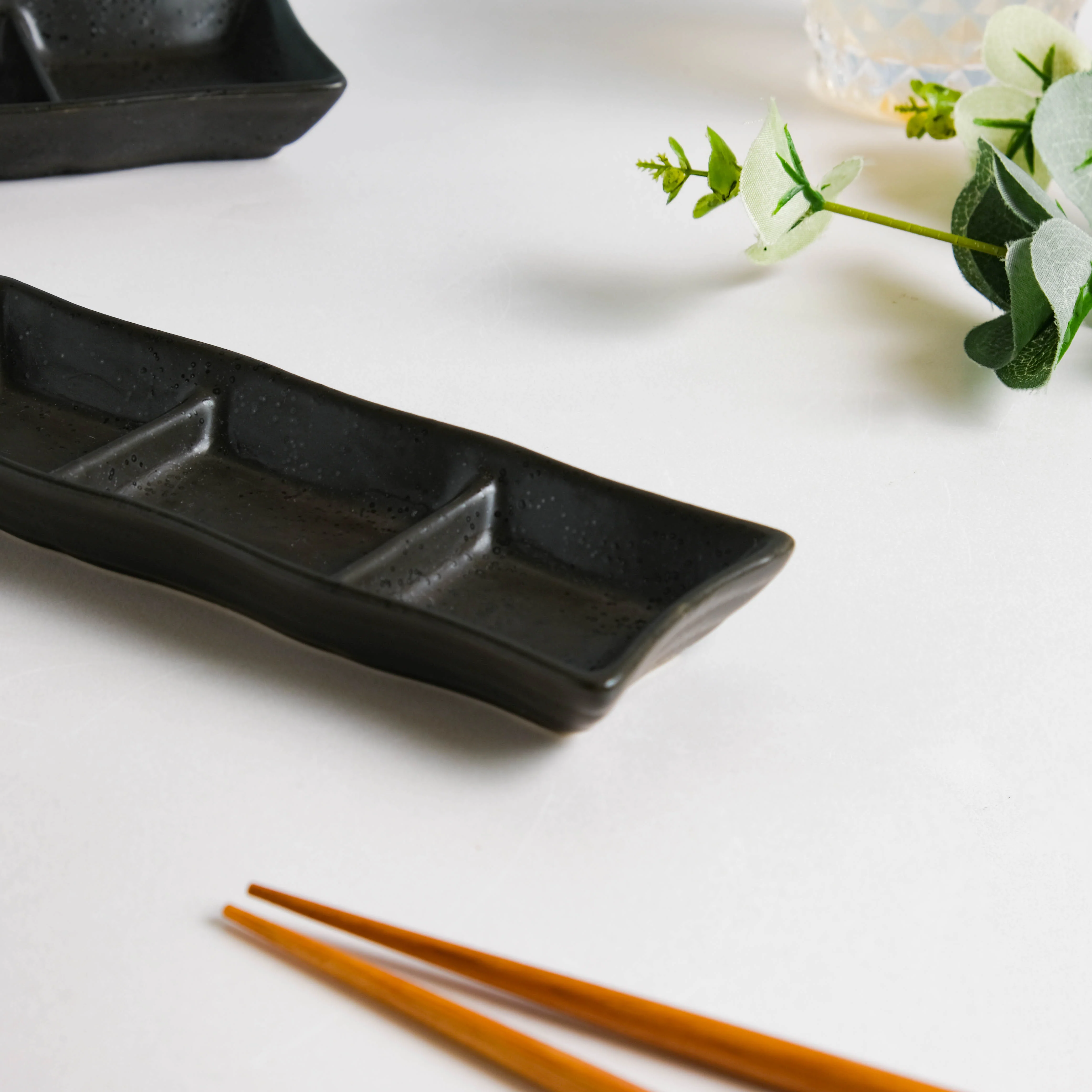 Ebony Black 3 Section Dip Plate - Image 6