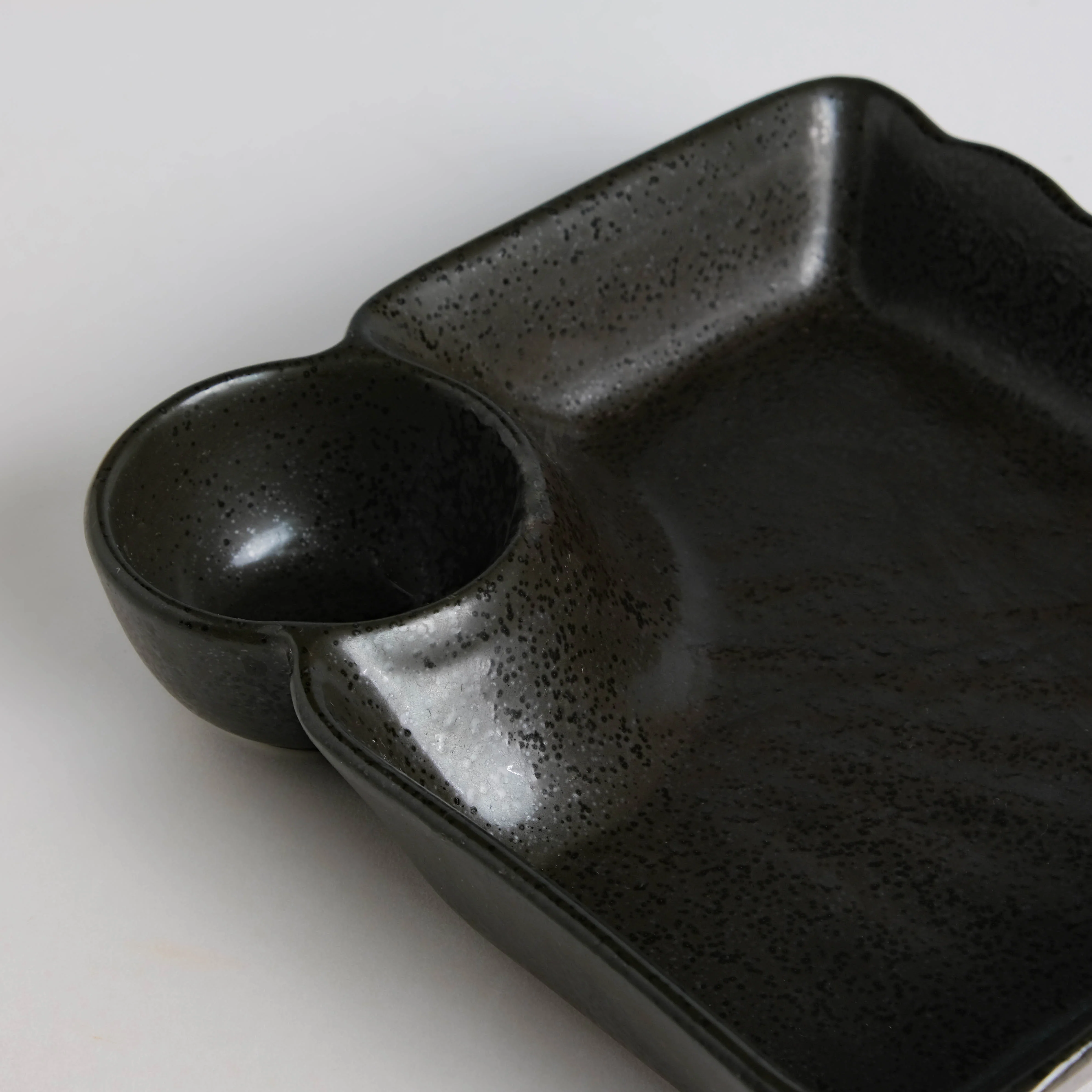 Ebony Black Chip and Dip Plate - Image 7