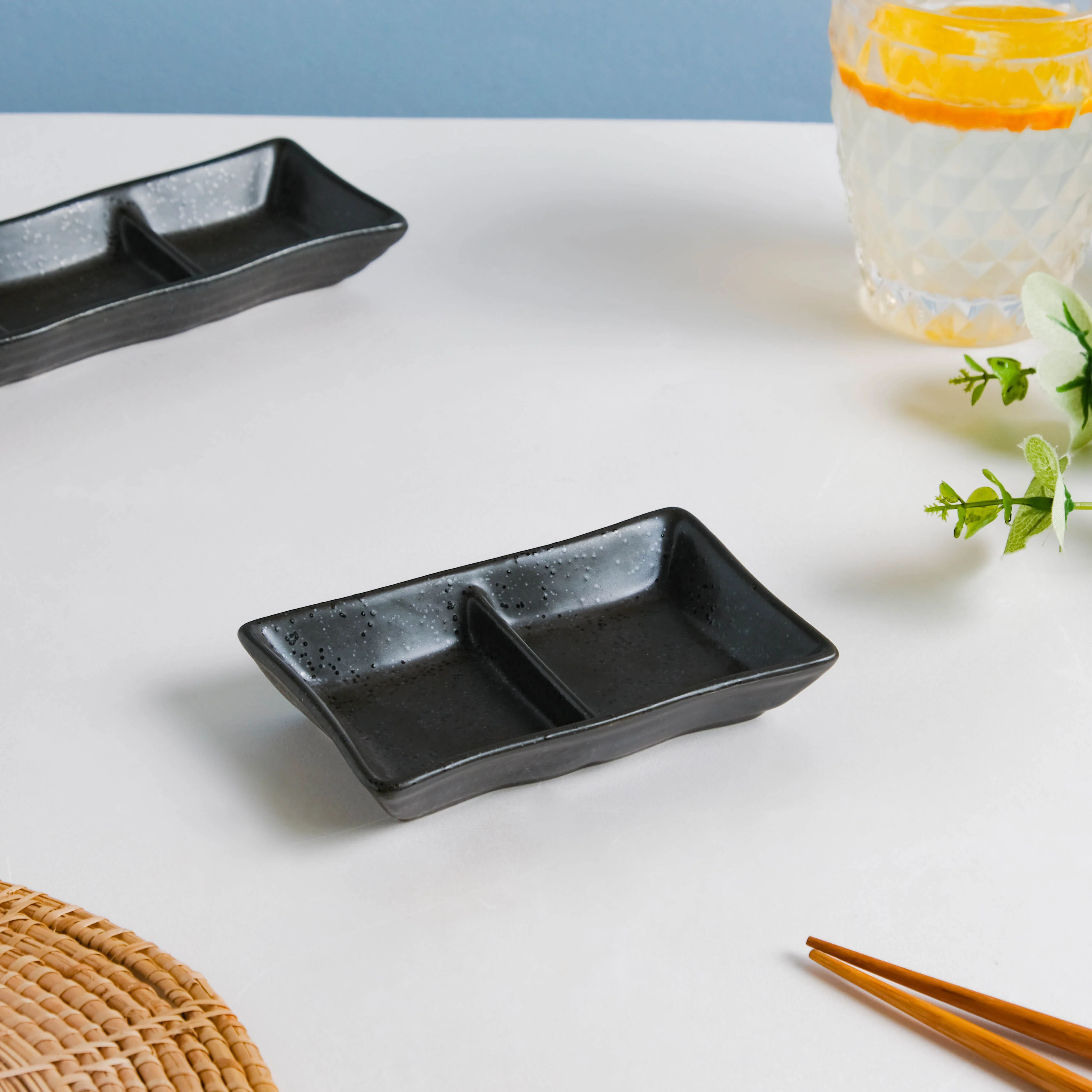 Ebony Black Section Dip Plate - Image 4