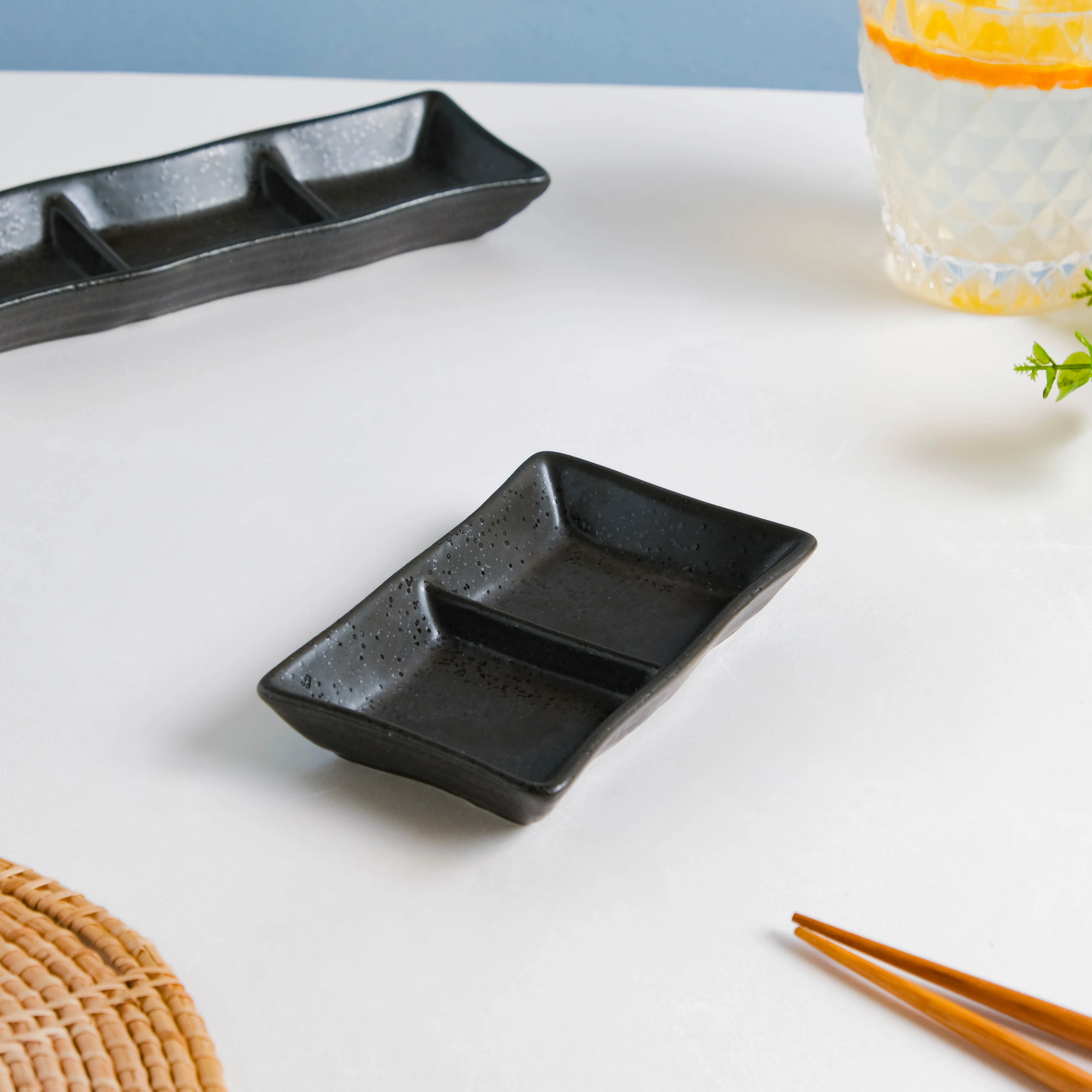 Ebony Black Section Dip Plate - Image 5