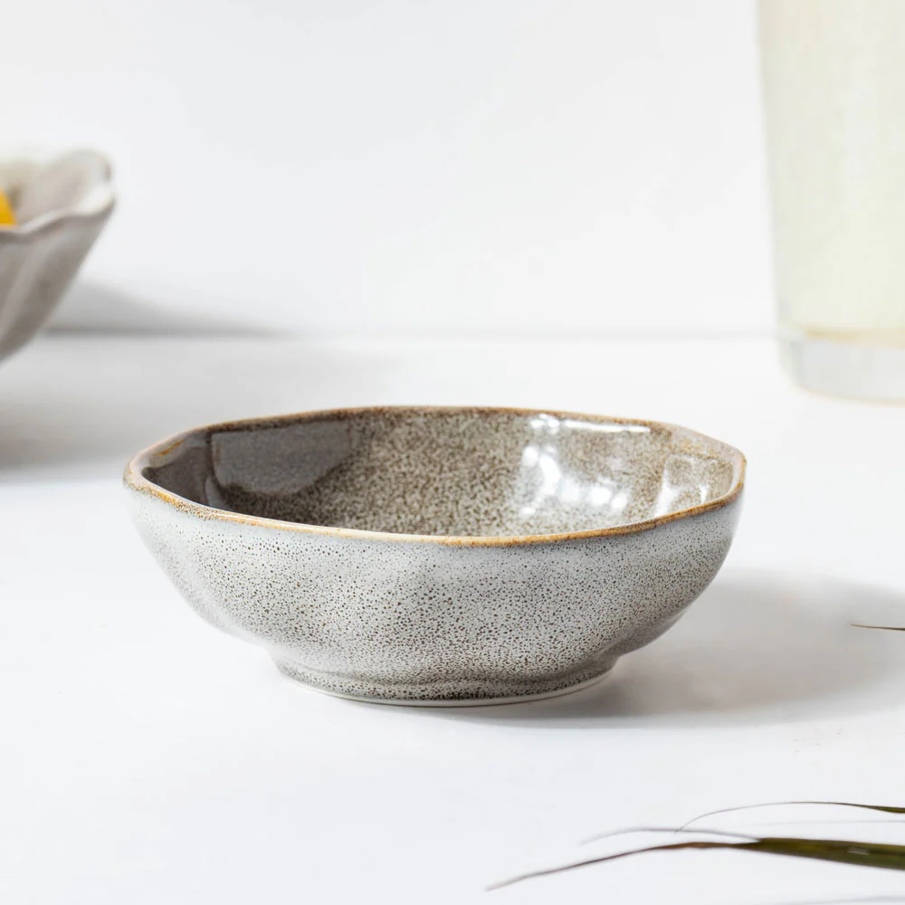 Eclectic Stoneware Dip Bowl Grey 50 ml - Image 5