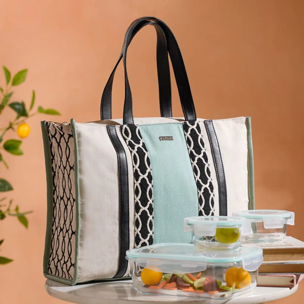 Eco-friendly Carryall Canvas Tote Bag Mint Large 17 X 12 Inch - Image 3