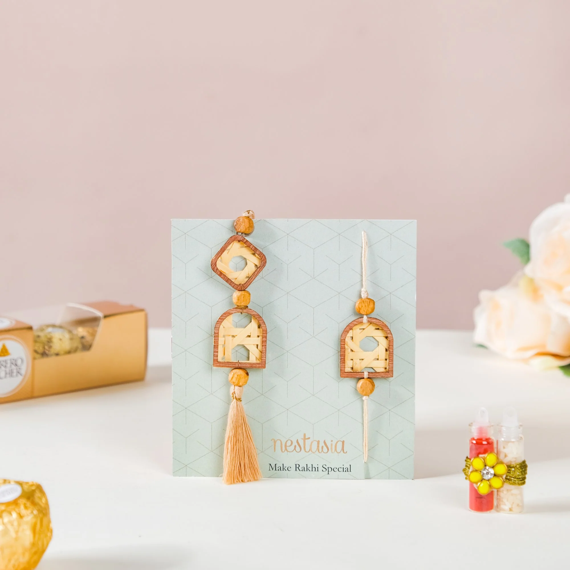 Eco-Friendly Rakhi Gifts For Bhaiya & Bhabhi Set Of 3 - Image 4