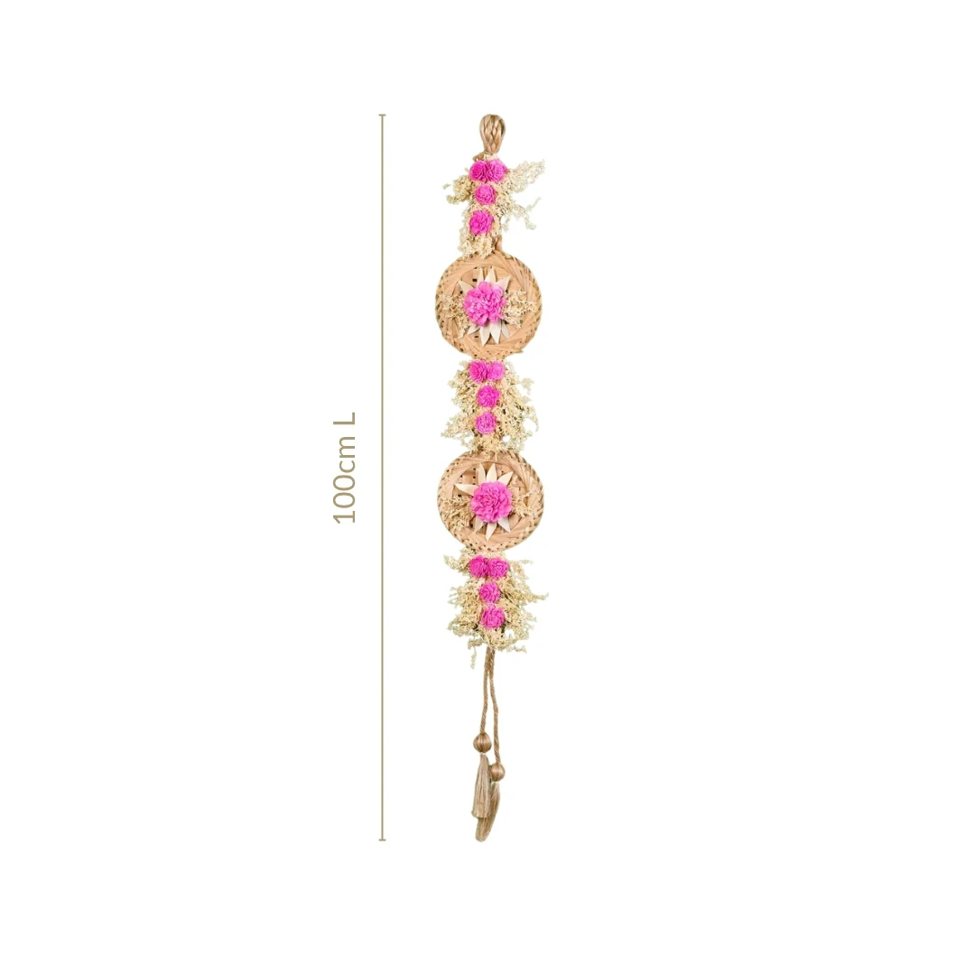 Eco Friendly Sola Flowers Wall Hanging Pink Set Of 2 - Image 4