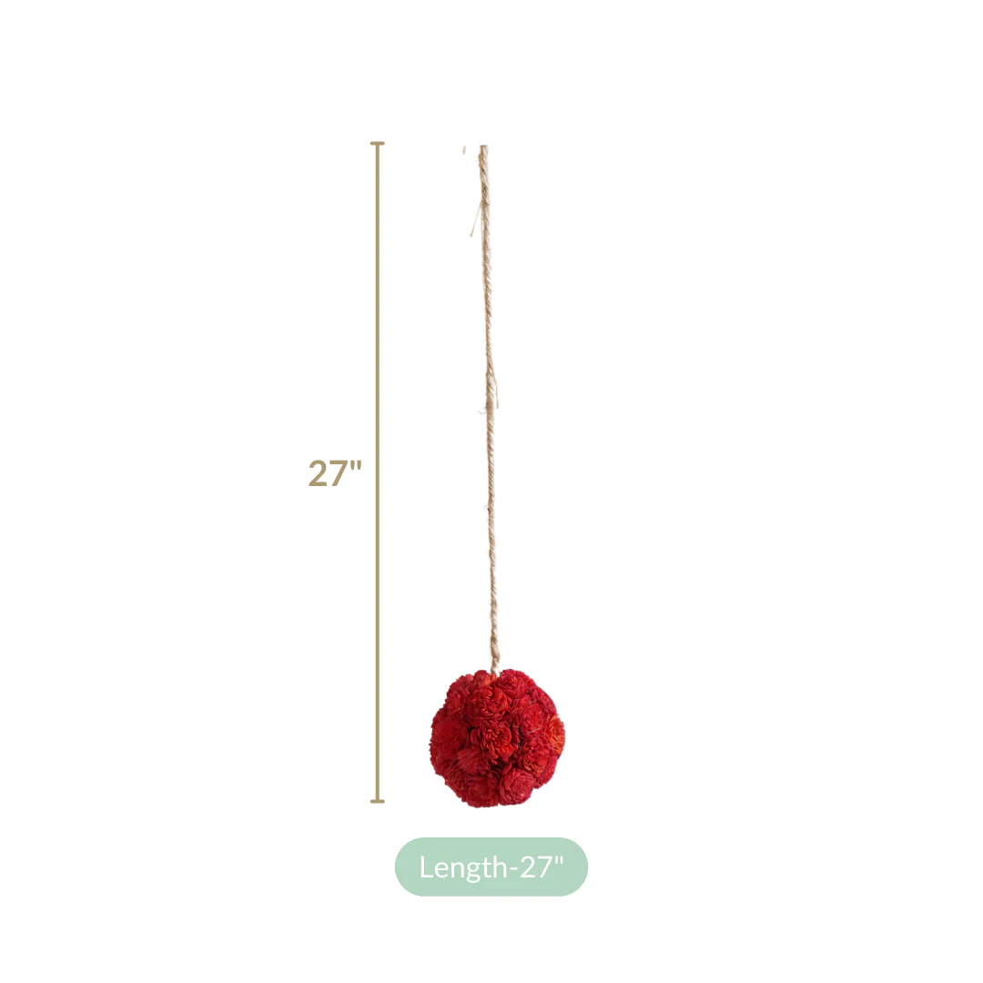 Eco-friendly Wall Hanging For Home Set of 4 Red - Image 9