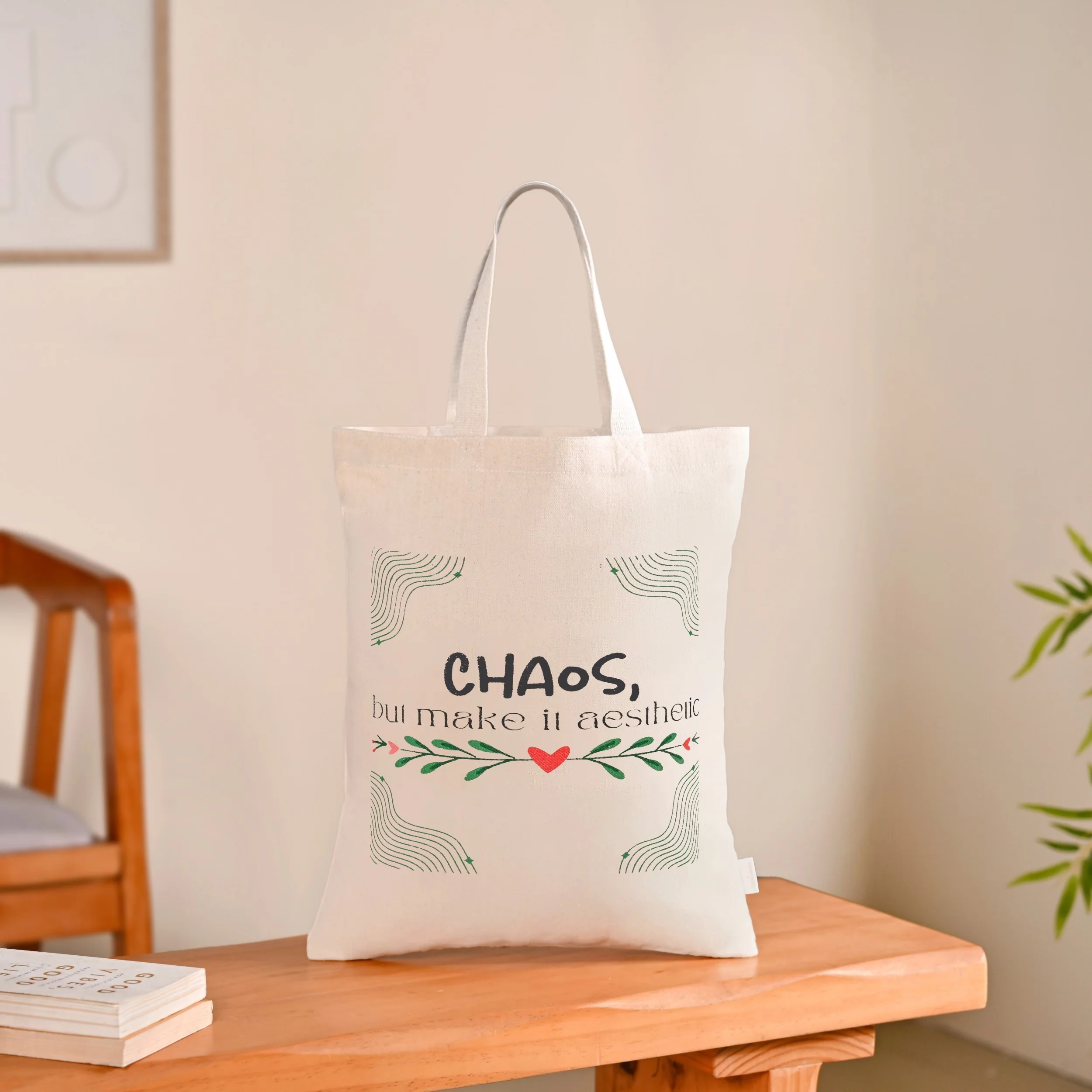 Ecofriendly Quirky Quotes Canvas Tote Bag For Women Set Of 2 - Image 7