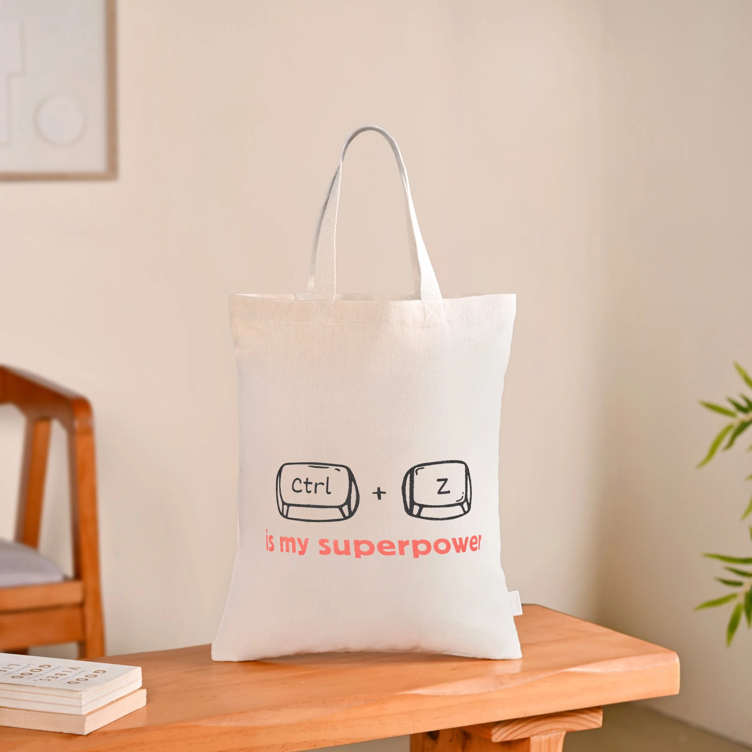 Ecofriendly Quirky Quotes Canvas Tote Bag For Women Set Of 2 - Image 8