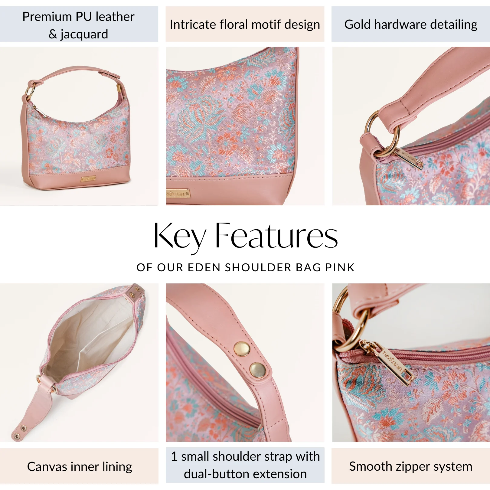 Eden Handbag Pink - Image 6