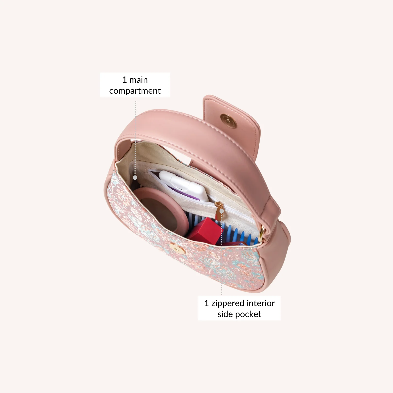 Eden Moon Handbag Pink - Image 7