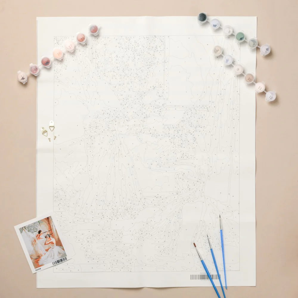 Elegant Ballet Dancers DIY Paint By Numbers Kit - Image 3