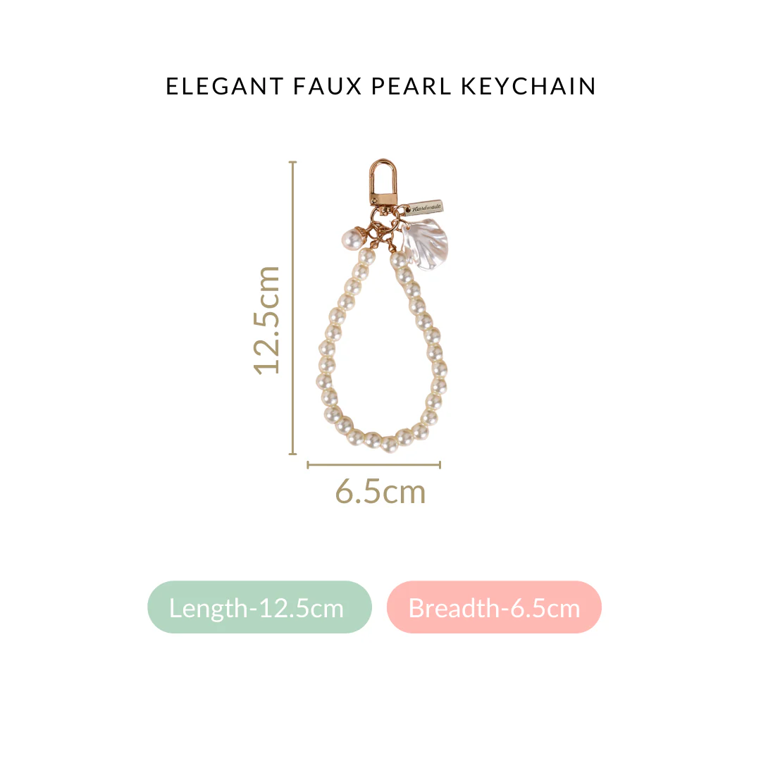 Elegant Faux Pearl Keychain - Image 5