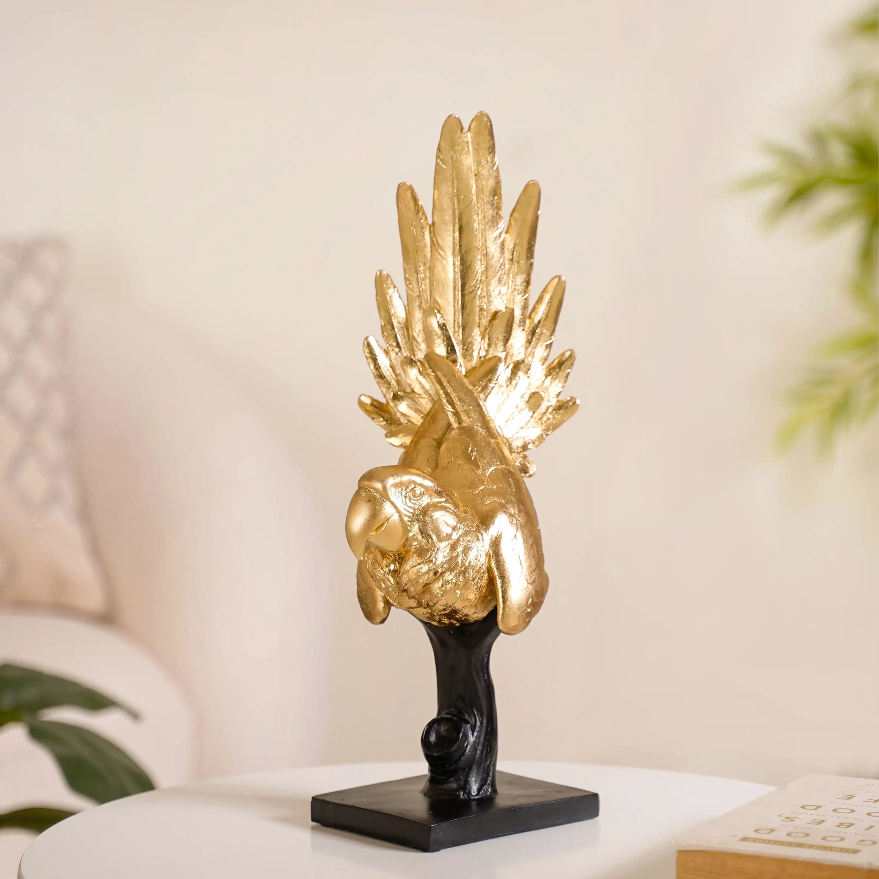 Elegant Macaw Showpiece Gold - Image 9