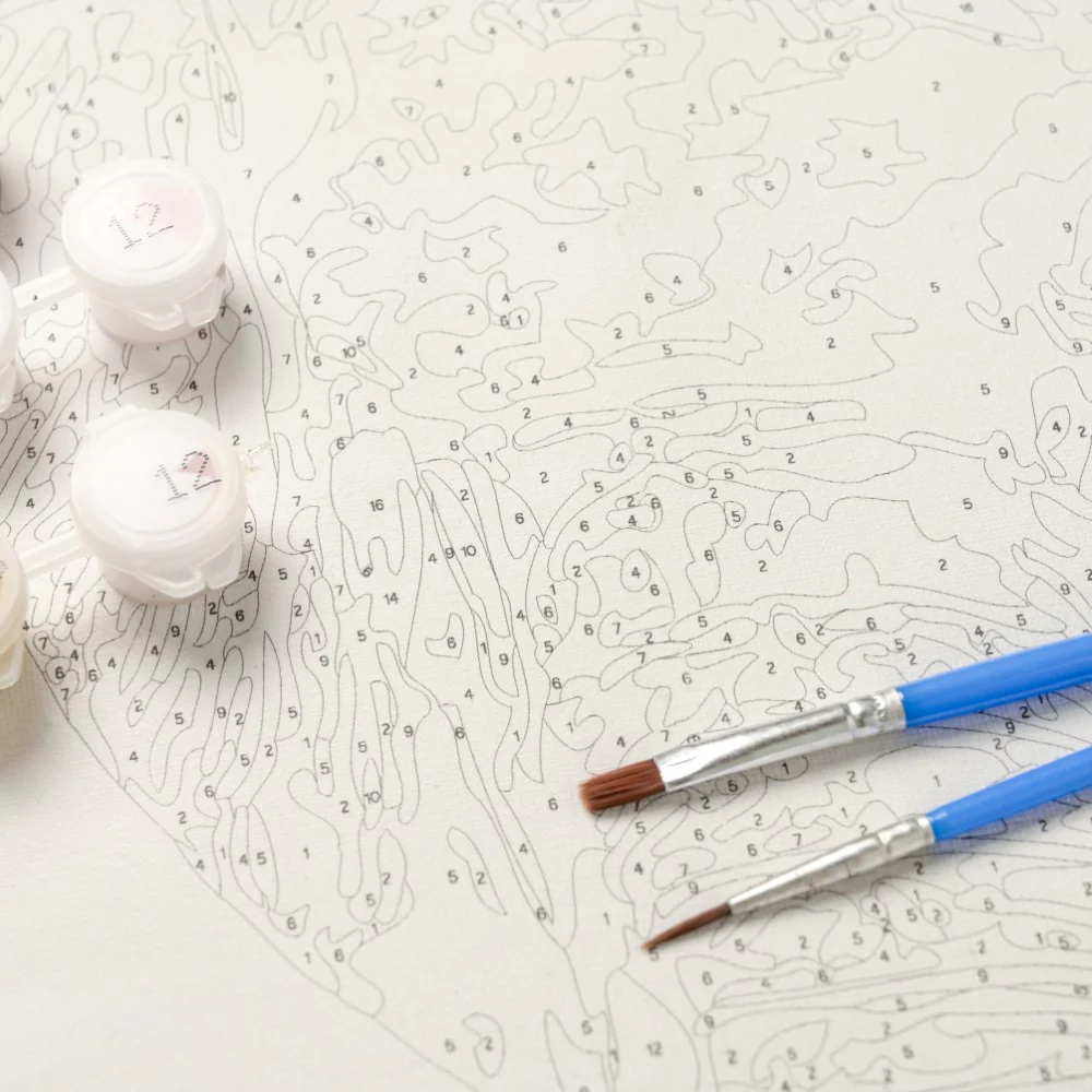 Elephant And Cub DIY Paint By Numbers Kit - Image 5