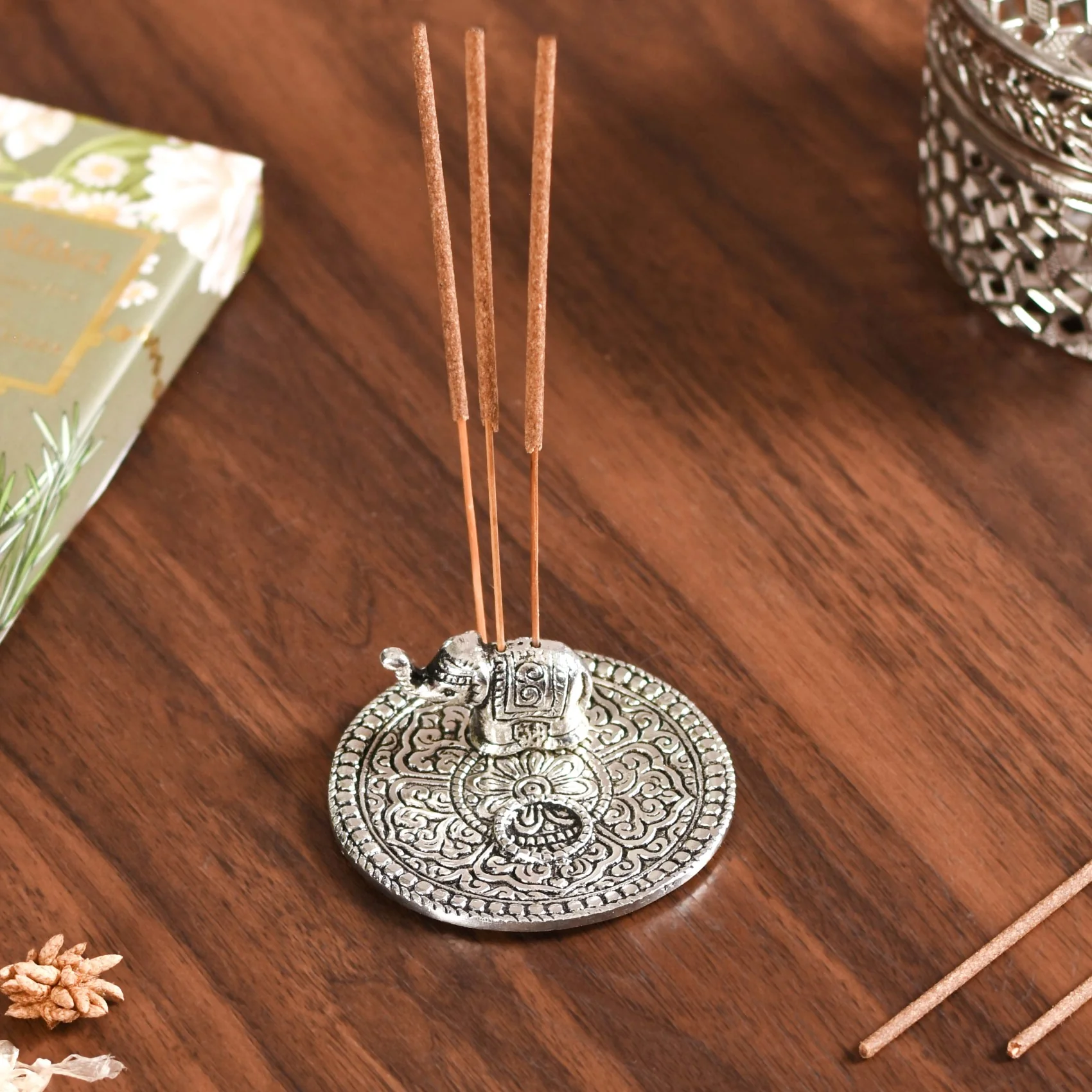 Elephant Incense And Dhoop Holder With Incense And Cones Box - Image 8