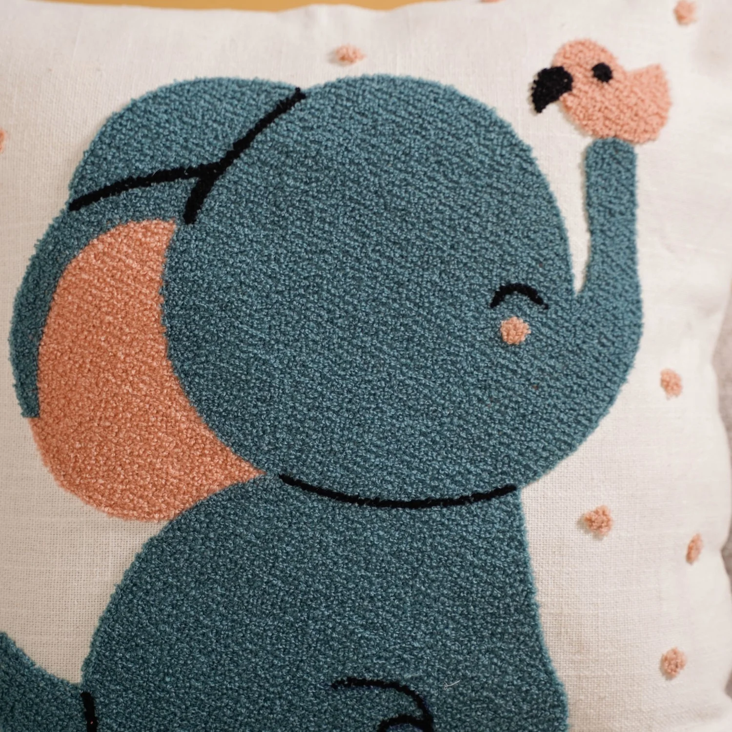 Elephant Tales Embroidered Cushion Cover Set Of 2 40x40cm - Image 7
