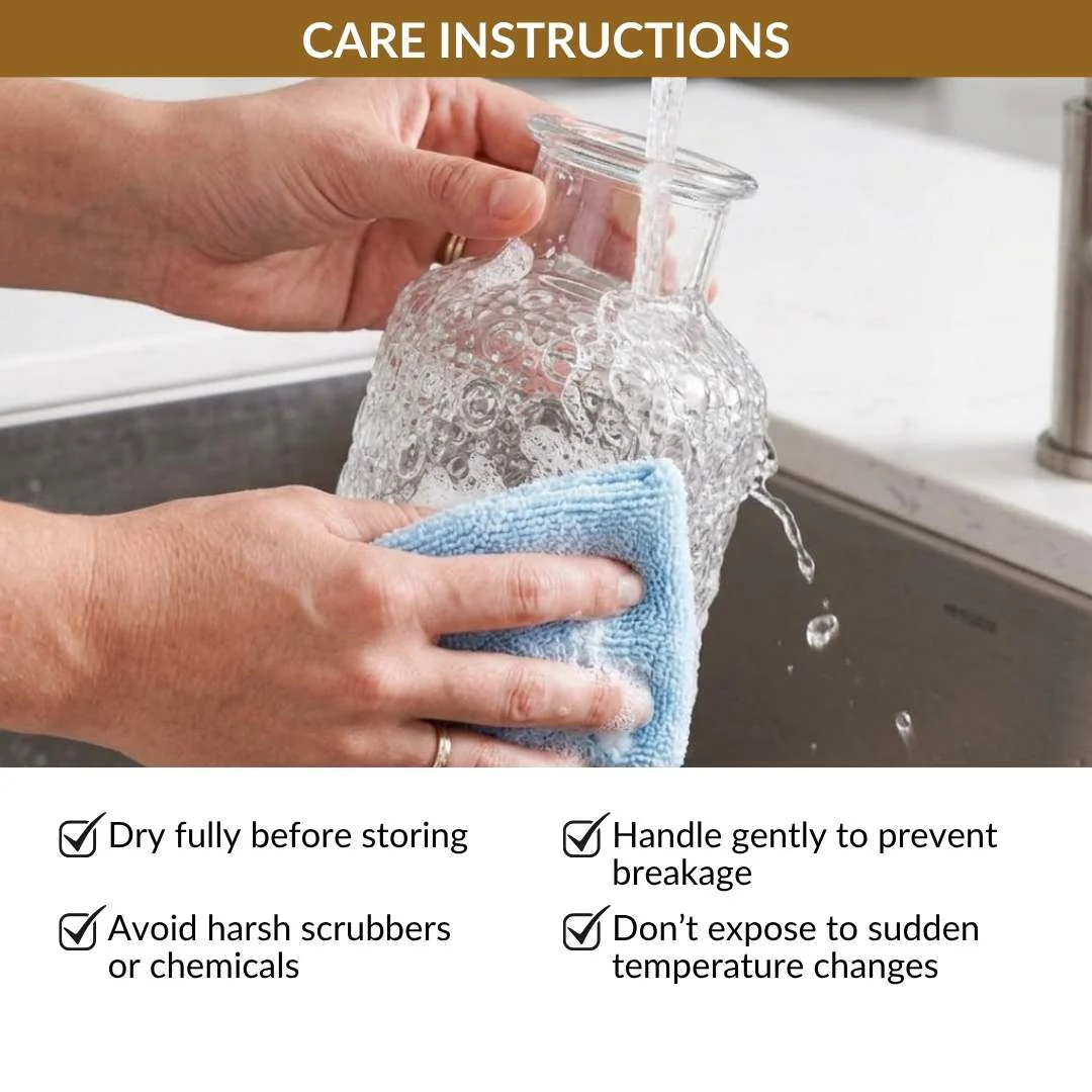 Embossed Bedside Carafe Set Of 2 - Image 6